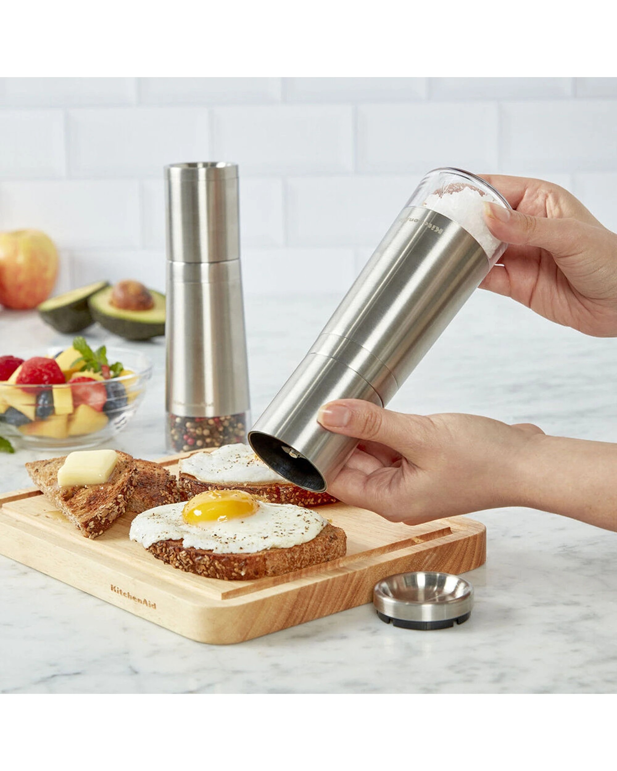 7 KitchenAid 2pc Salt and Pepper Mills Stainless Steel Set - Silver, 7 of 7