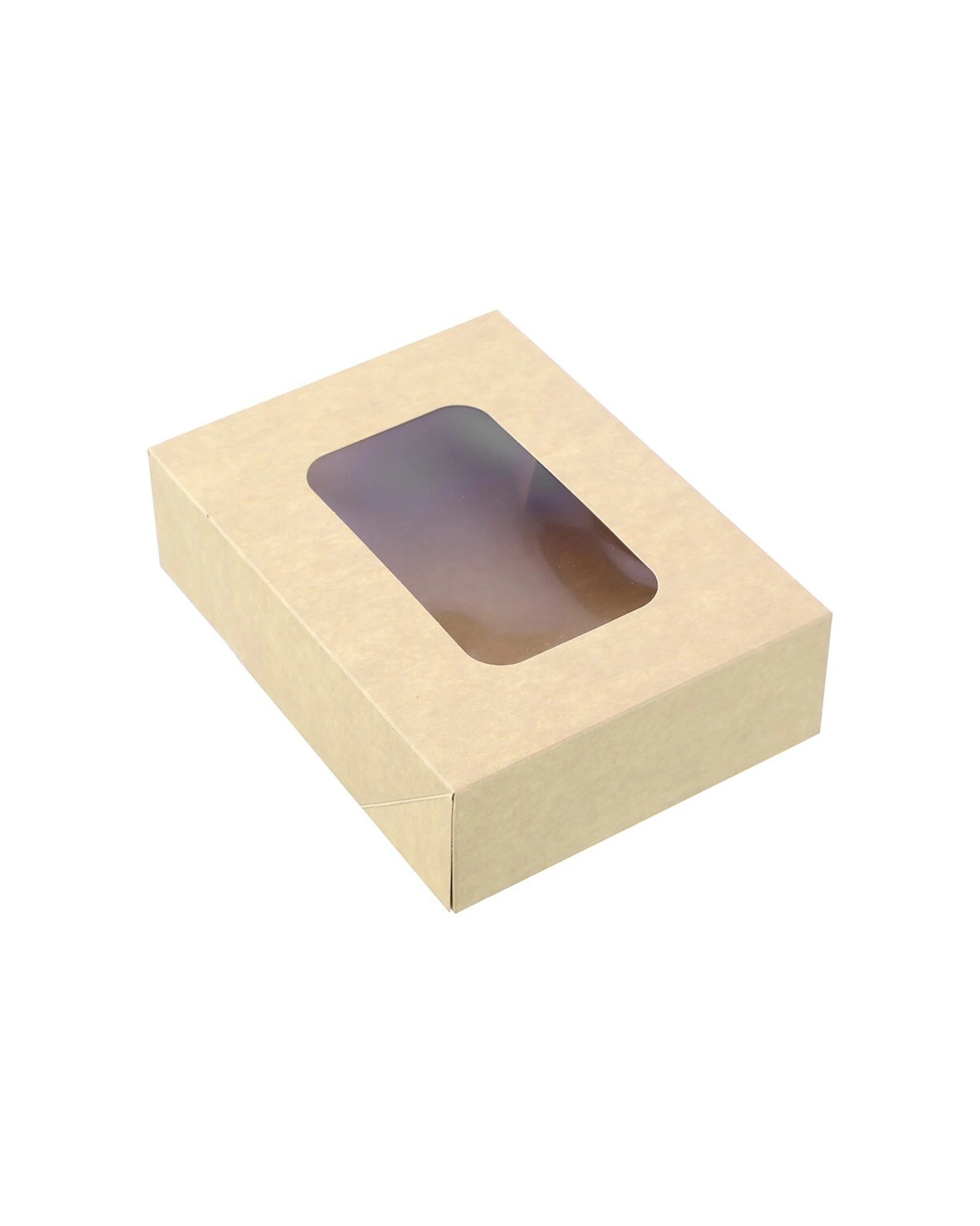 4 5pc Lemon And Lime 21.5cm Eco Kraft Disposable Catering 2l Lidded Grazing Box
 - Brown, 4 of 6