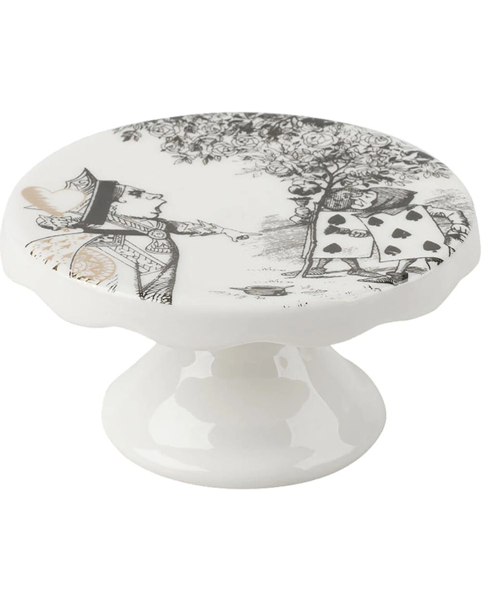 3 Mikasa 2pc V & A Alice In Wonderland Mini Cake Stand Set - White, 3 of 5
