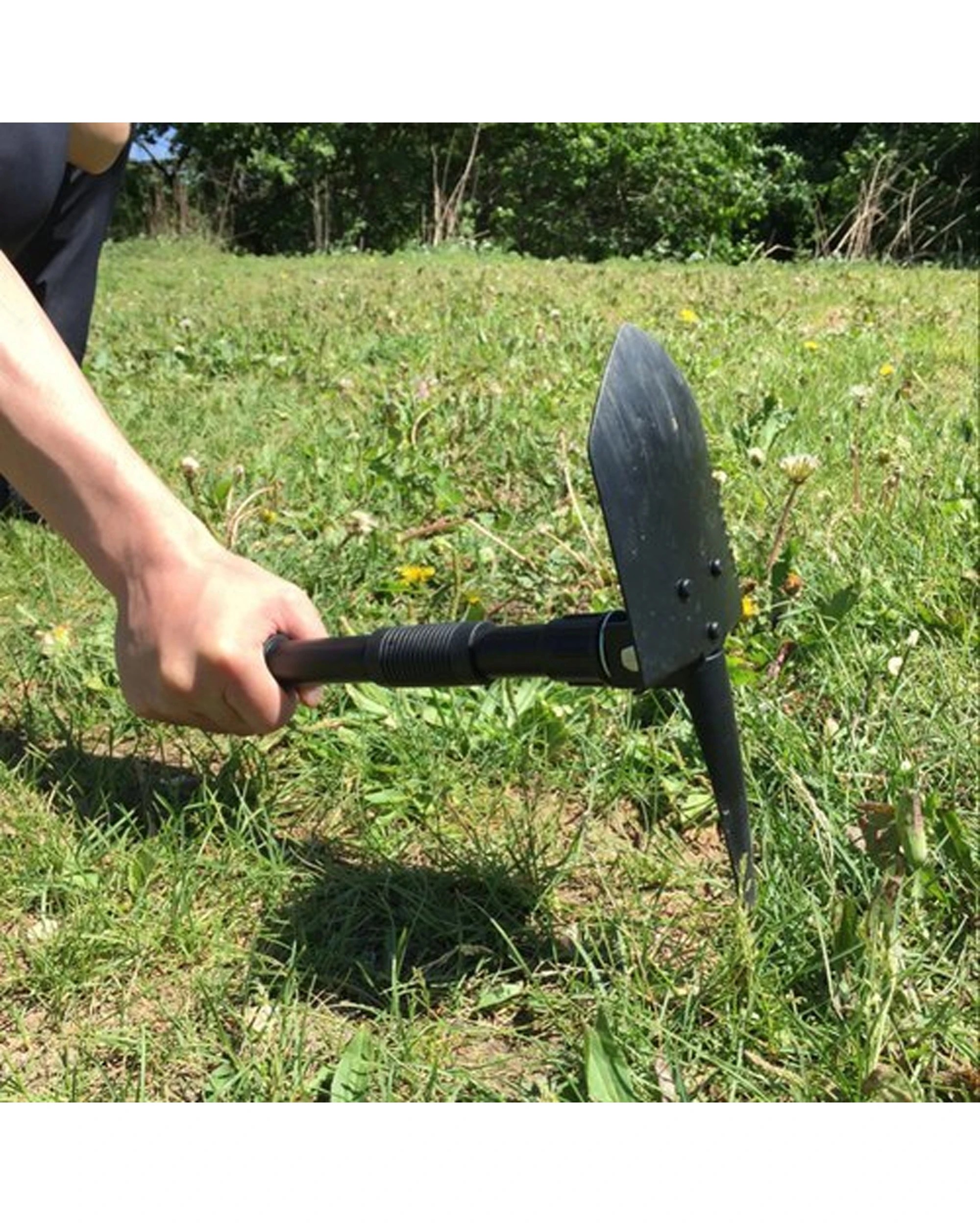 4 Wildtrak Multipurpose Camp Tool Shovel With Pick And Saw Carbon Steel - Black, 4 of 4