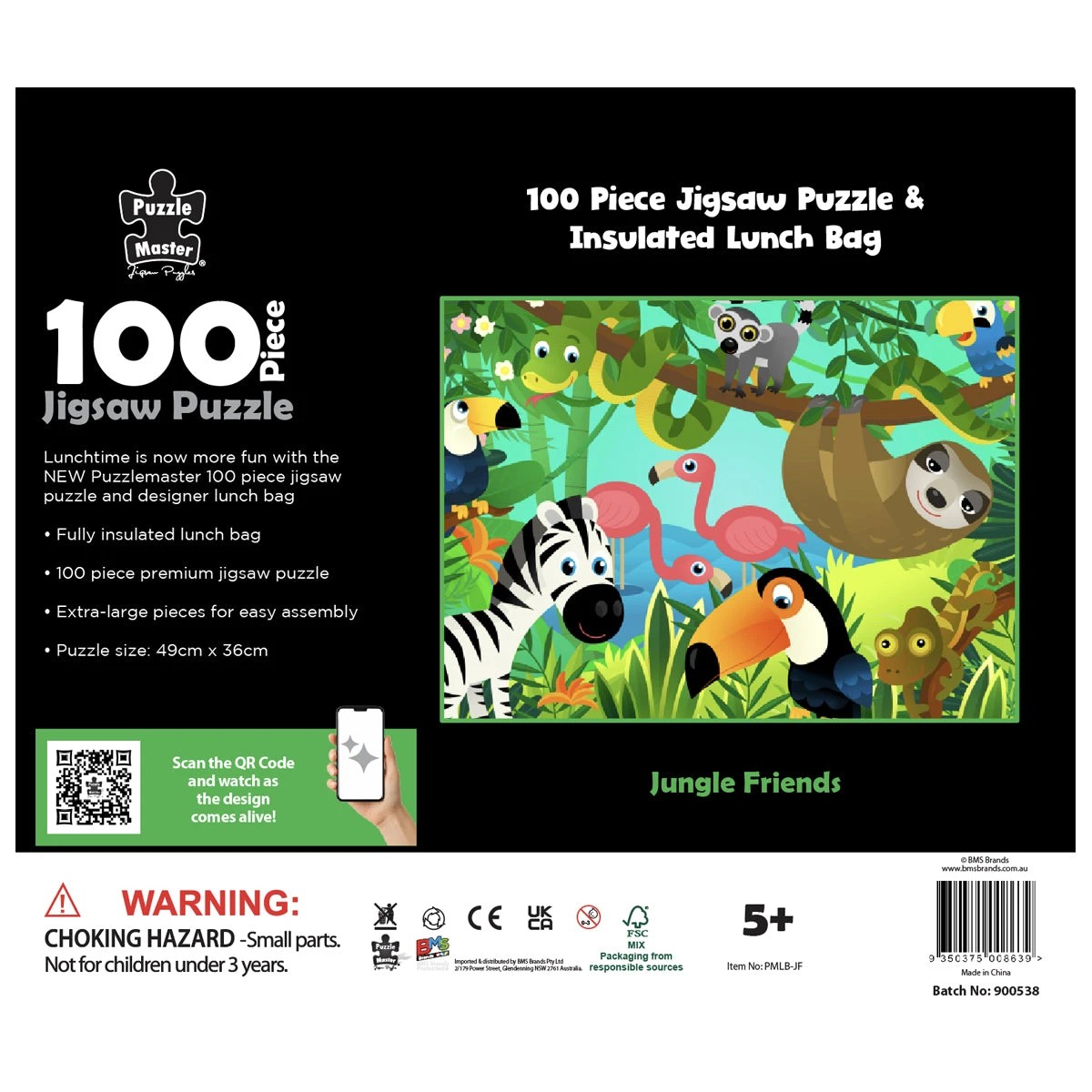 5 Puzzle Master Jungle Friends Jigsaw & Lunch Box Cooler, 5 of 5