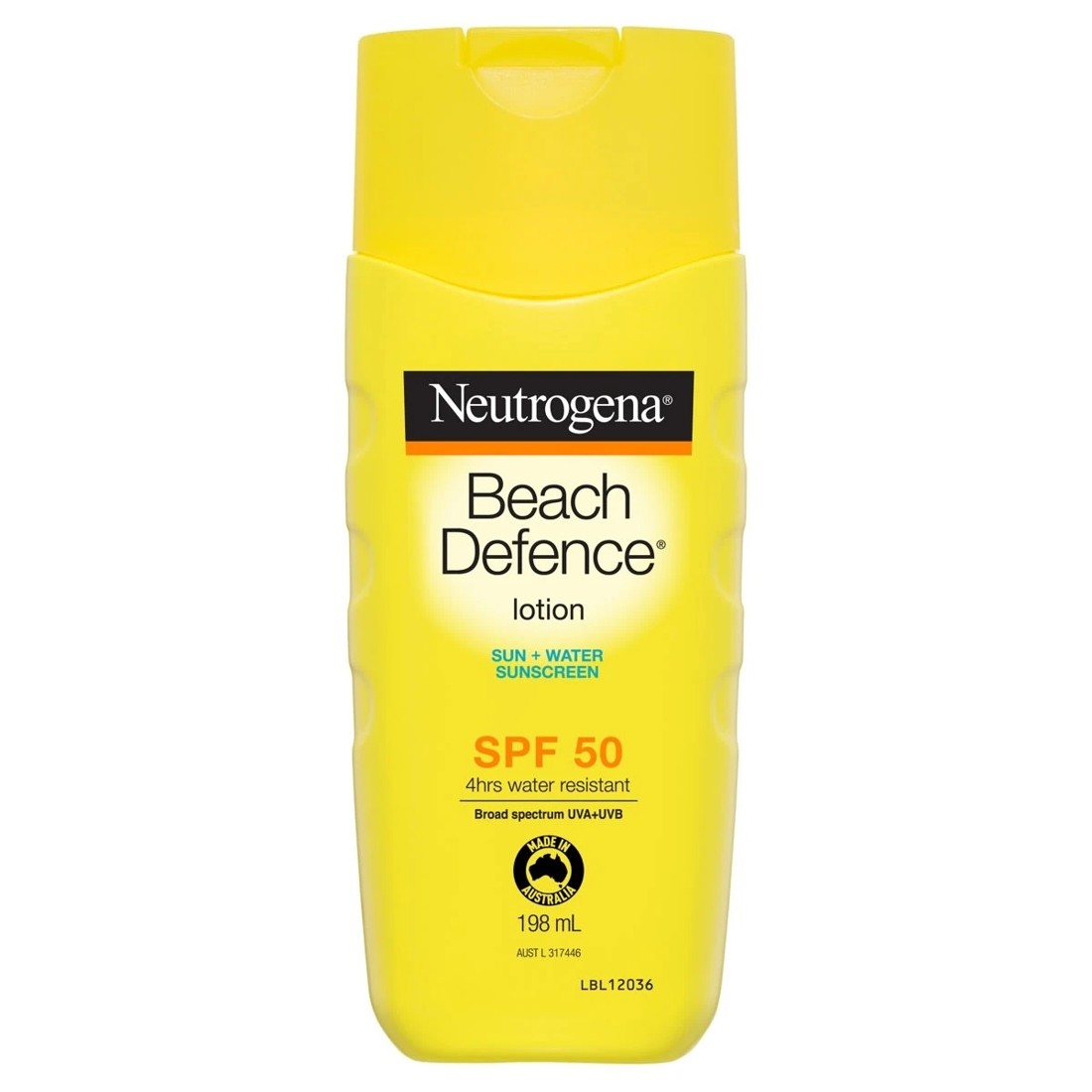1 Neutrogena Beach Defence SPF50 Sun+Water Sunscreen Lotion 198ml, 1 of 3