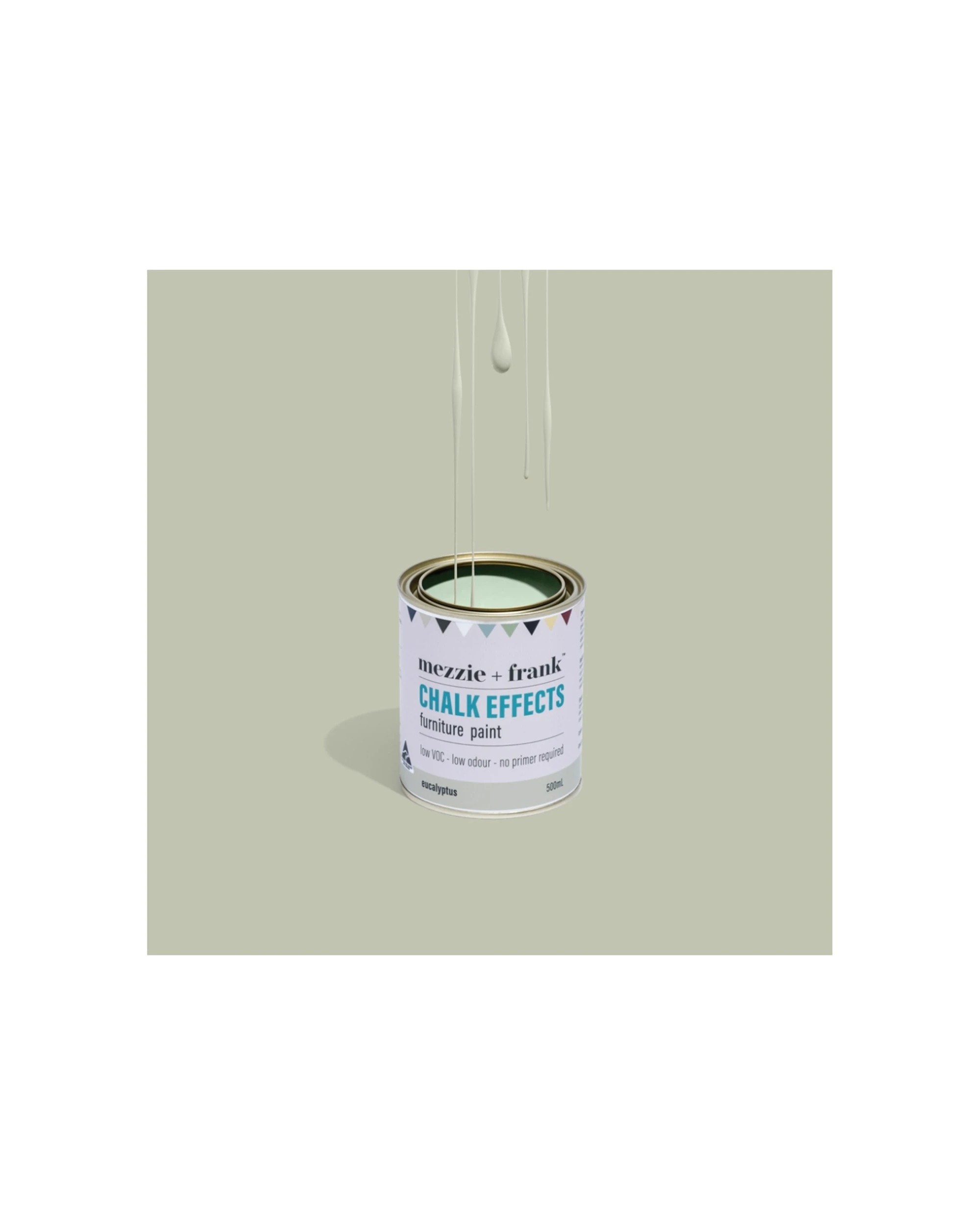 4 Mezzie+Frank Chalk Effect 0.5L Interior Water Based Furniture Paint Eucalyptus - Green, 4 of 7