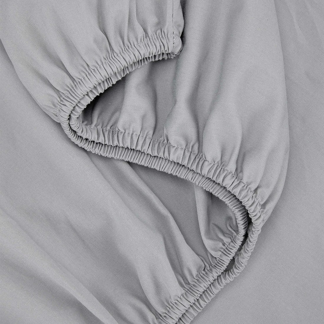 3 250 Thread Count Cotton Rich Sheet Set - Double Bed, Grey, 3 of 7