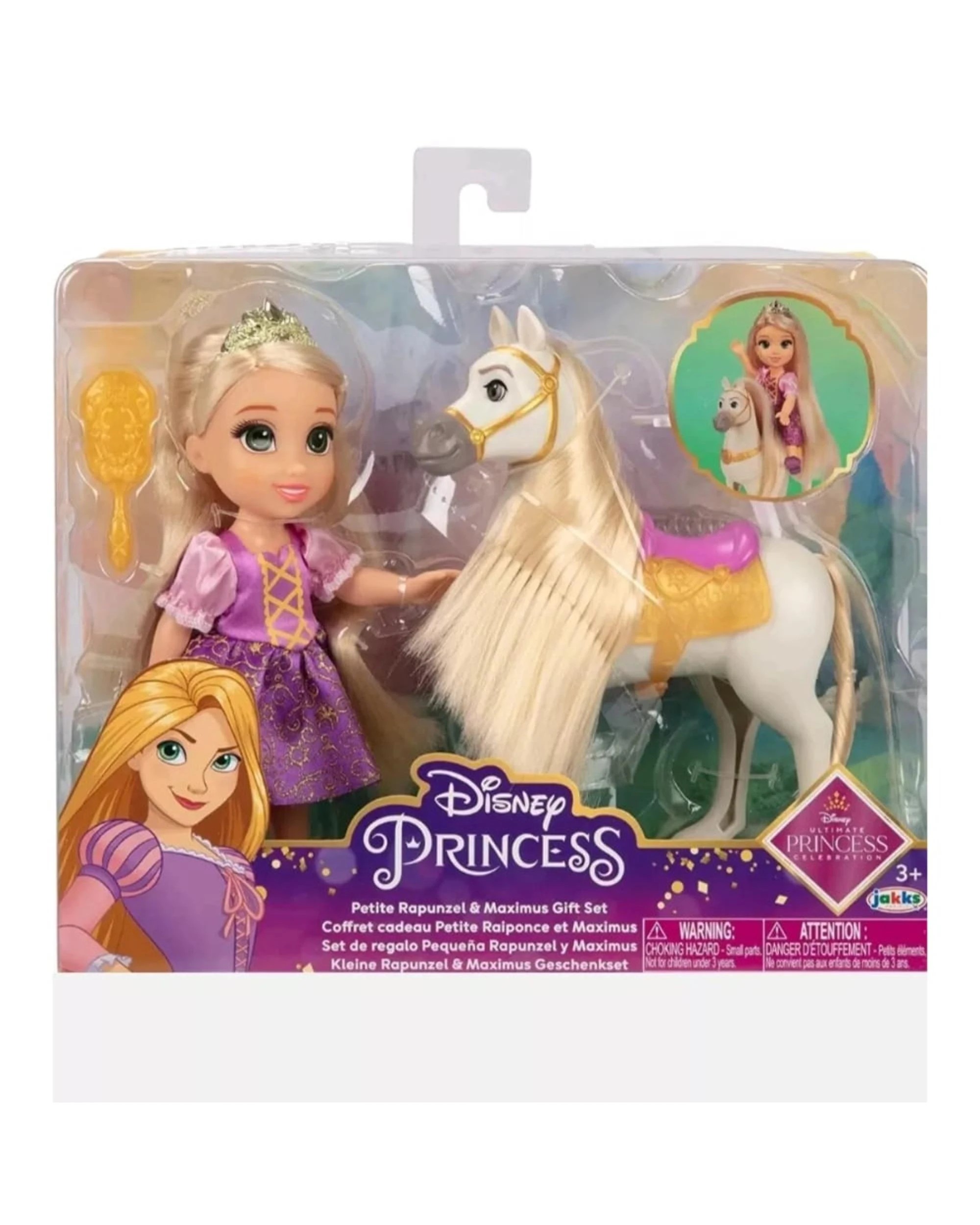 1 Disney Princess Petite Rapunzel and Maximus Doll Gift Set, 1 of 3