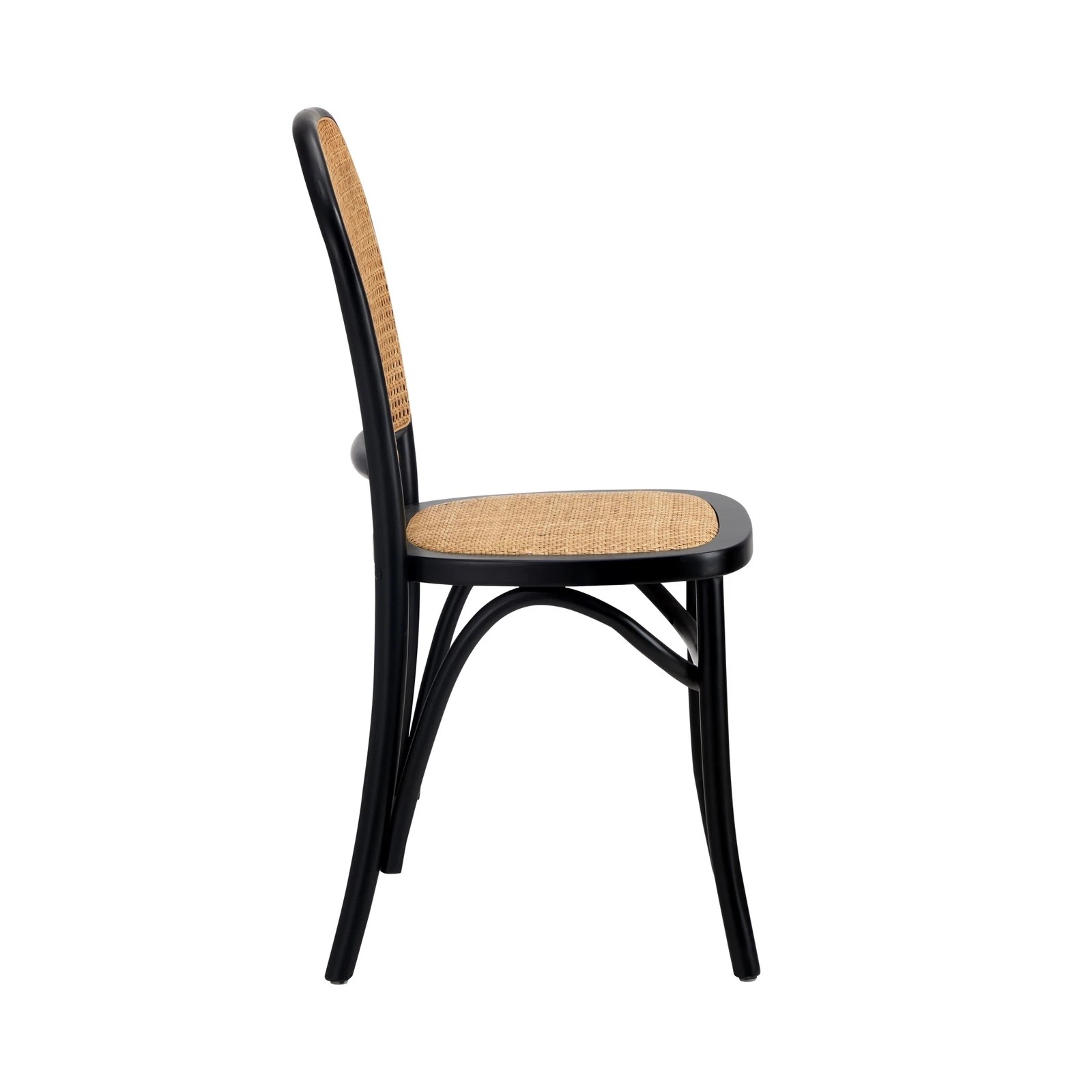 10 Oikiture 2pcs Dining Chairs Wooden Chairs Rattan Accent Chair
 - Black, 10 of 10