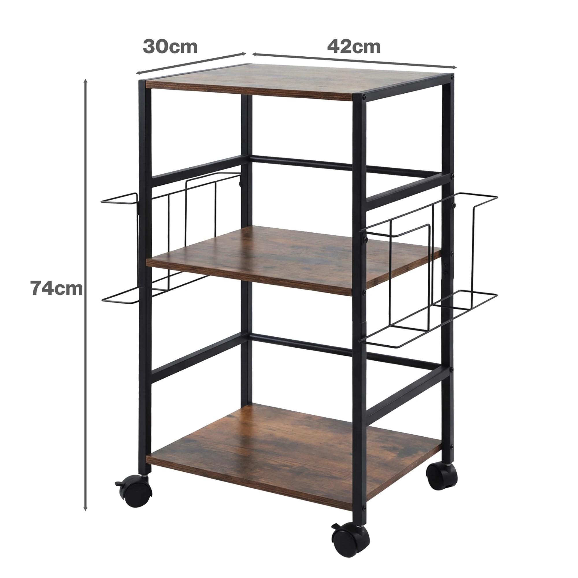 3 Levede Record Player Stand with Storage Vinyl Record Holder with Display Area, 3 of 8