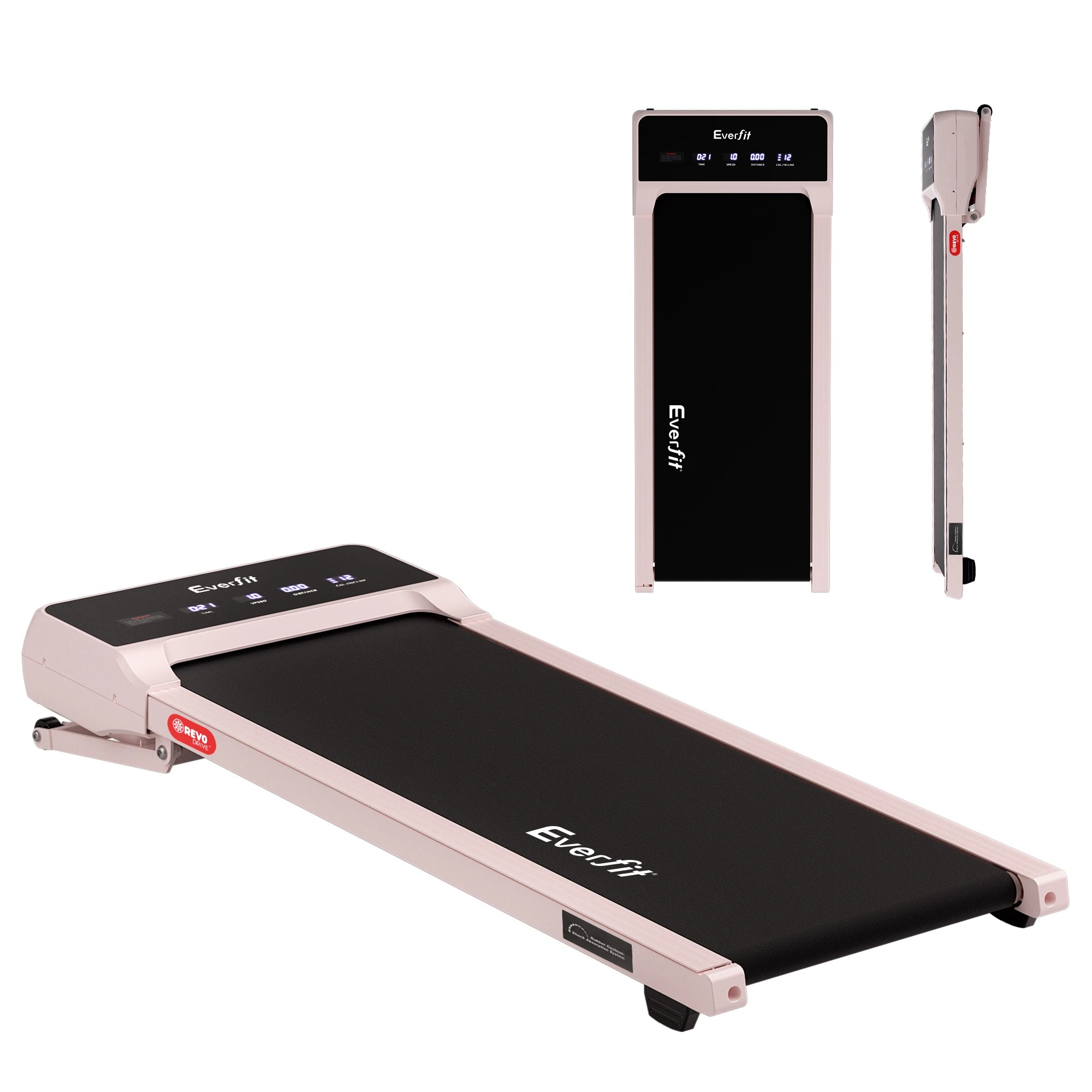 1 Everfit 3 in 1 Walking Pad Treadmill 20% Auto Incline Under Desk Treadmills for Home Gym With 40cm Wide Belt - Pink, 1 of 4