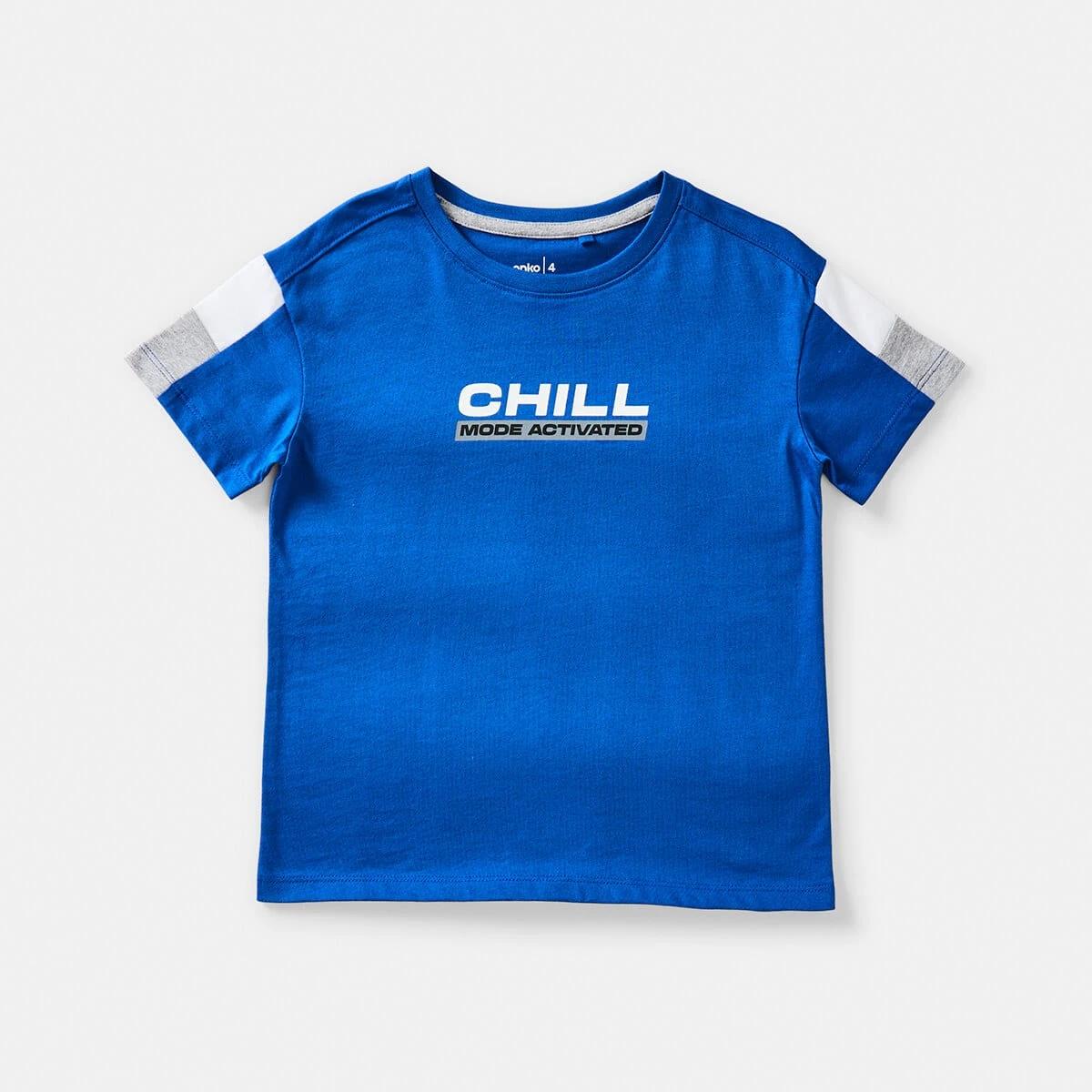 7 Sleeve Panel T-shirt Ntcl Blue, 7 of 8