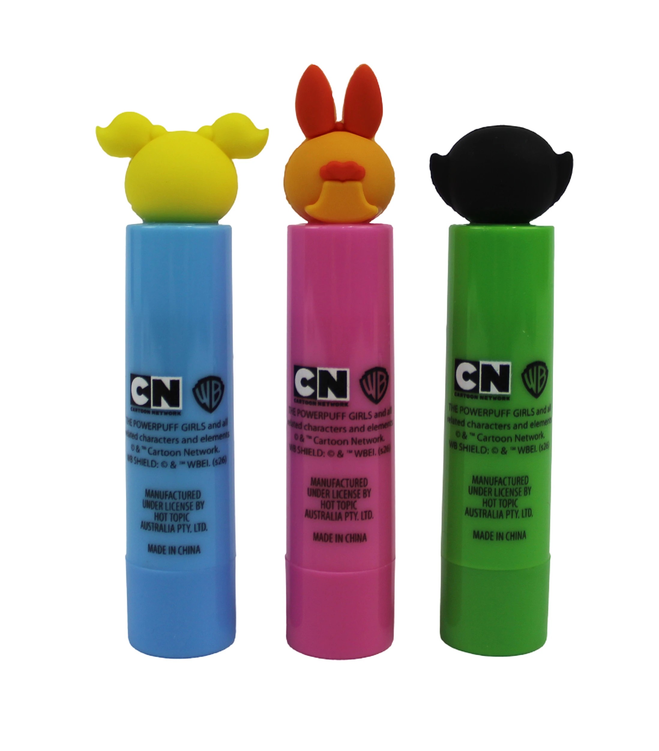 4 The Powerpuff Girls Tinted Lip Balm Trio - Marshmallow, Strawberry and Grape Scented, 4 of 4