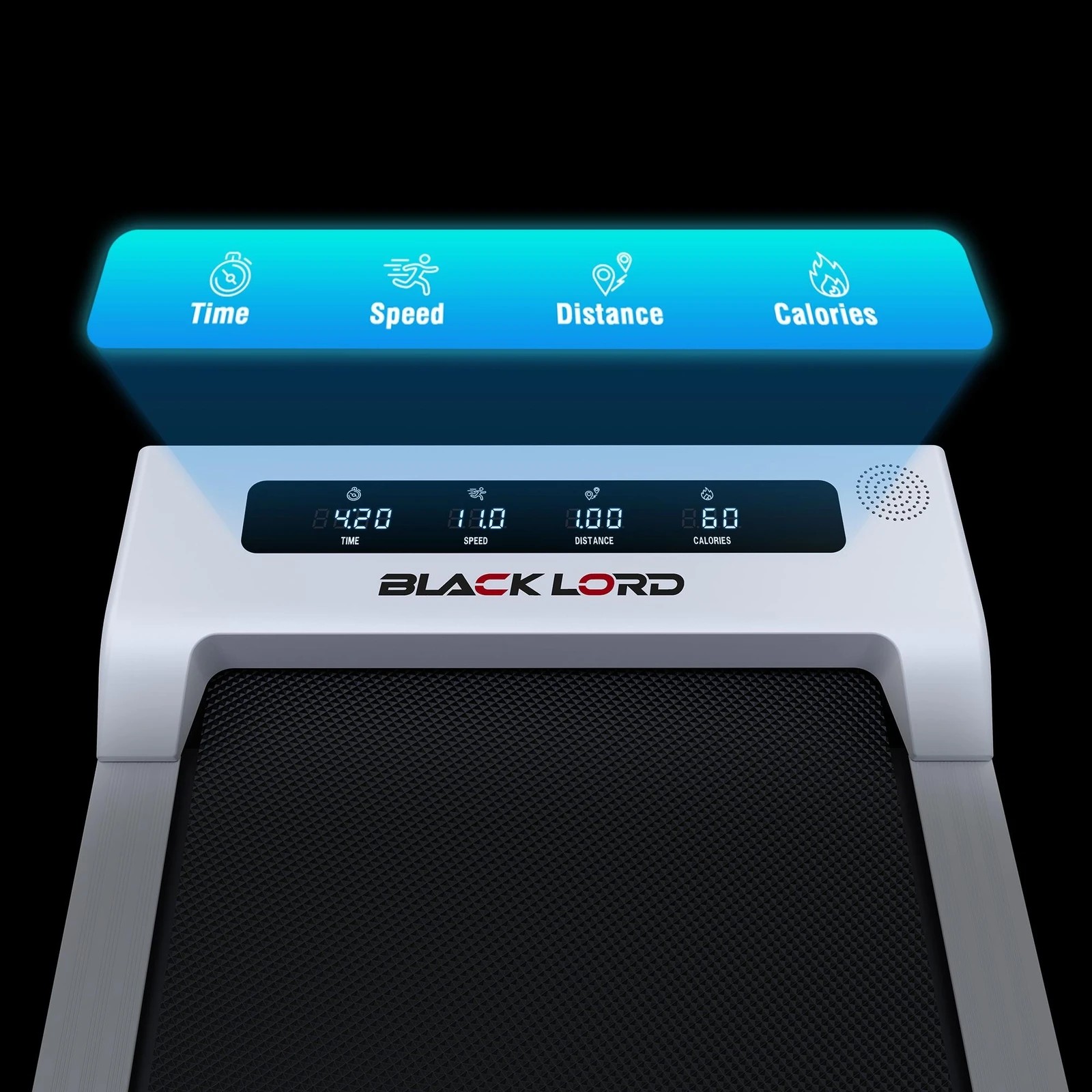 5 Black Lord Treadmill Electric Walking Pad Under Desk Home Office Fitness 38cm Belt - White, 5 of 10