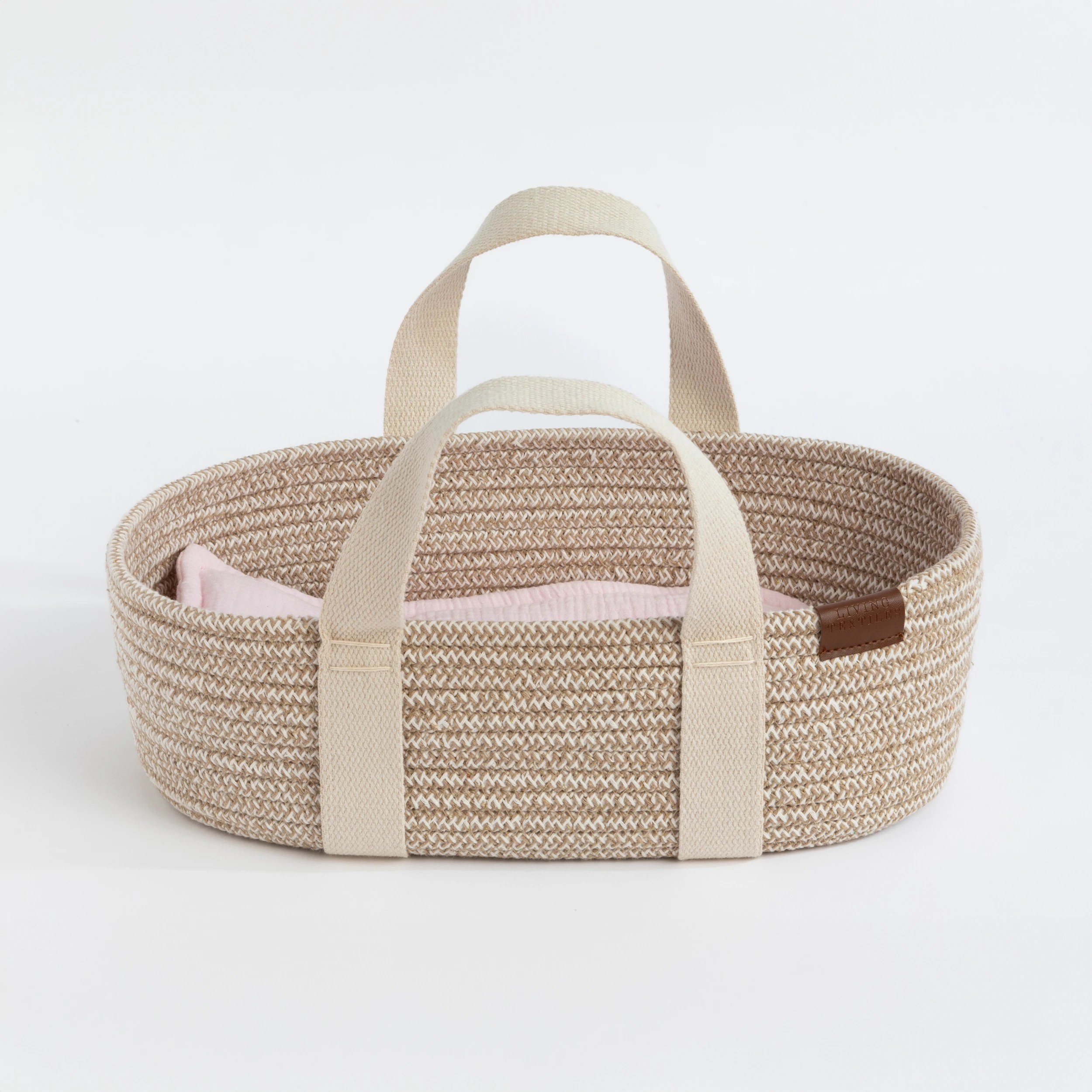2 Living Textiles Pink Cotton Rope Storage Basket for Dolls, 2 of 5