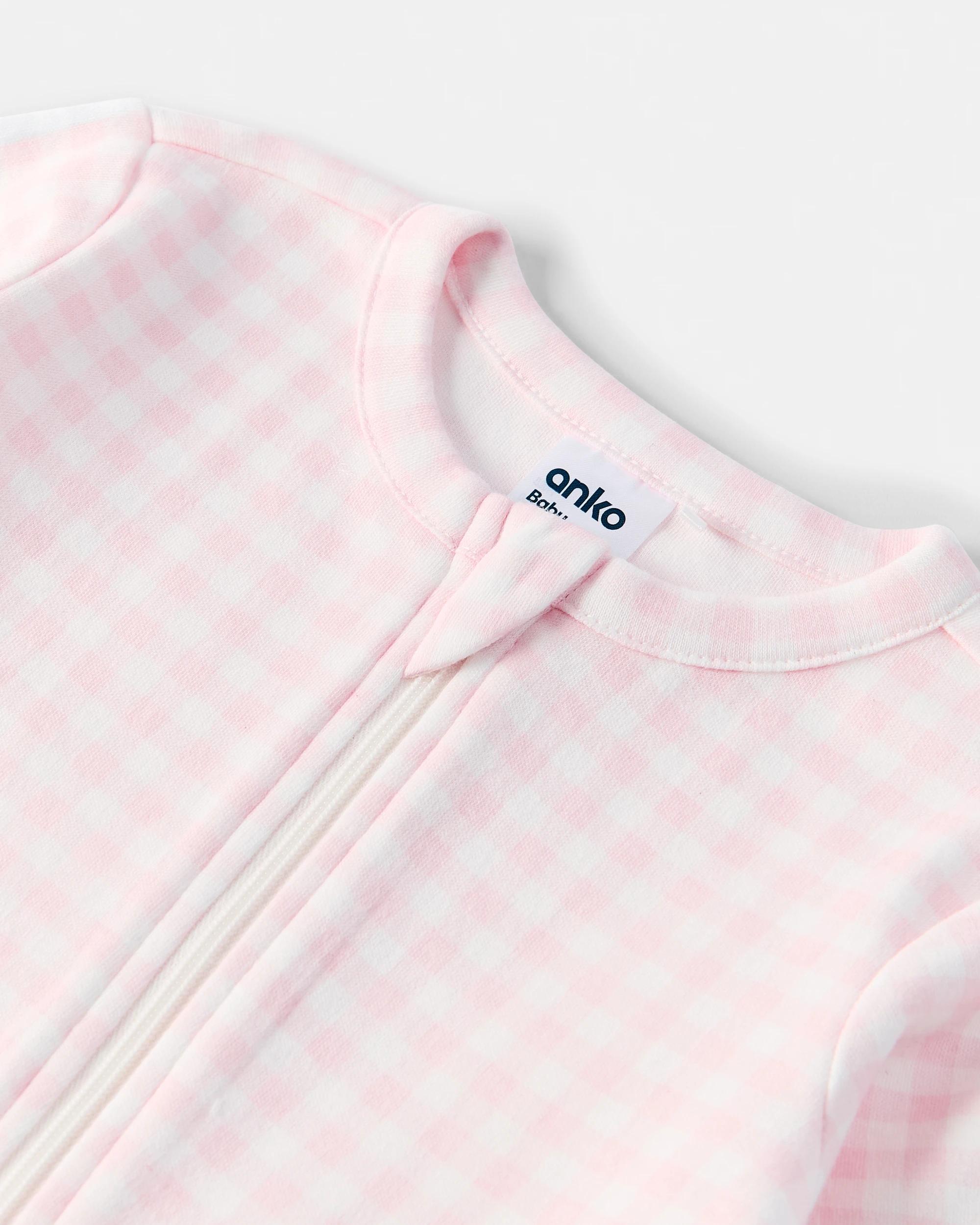 8 3 Pack Australian Cotton Coveralls Pnk Bows, 8 of 8