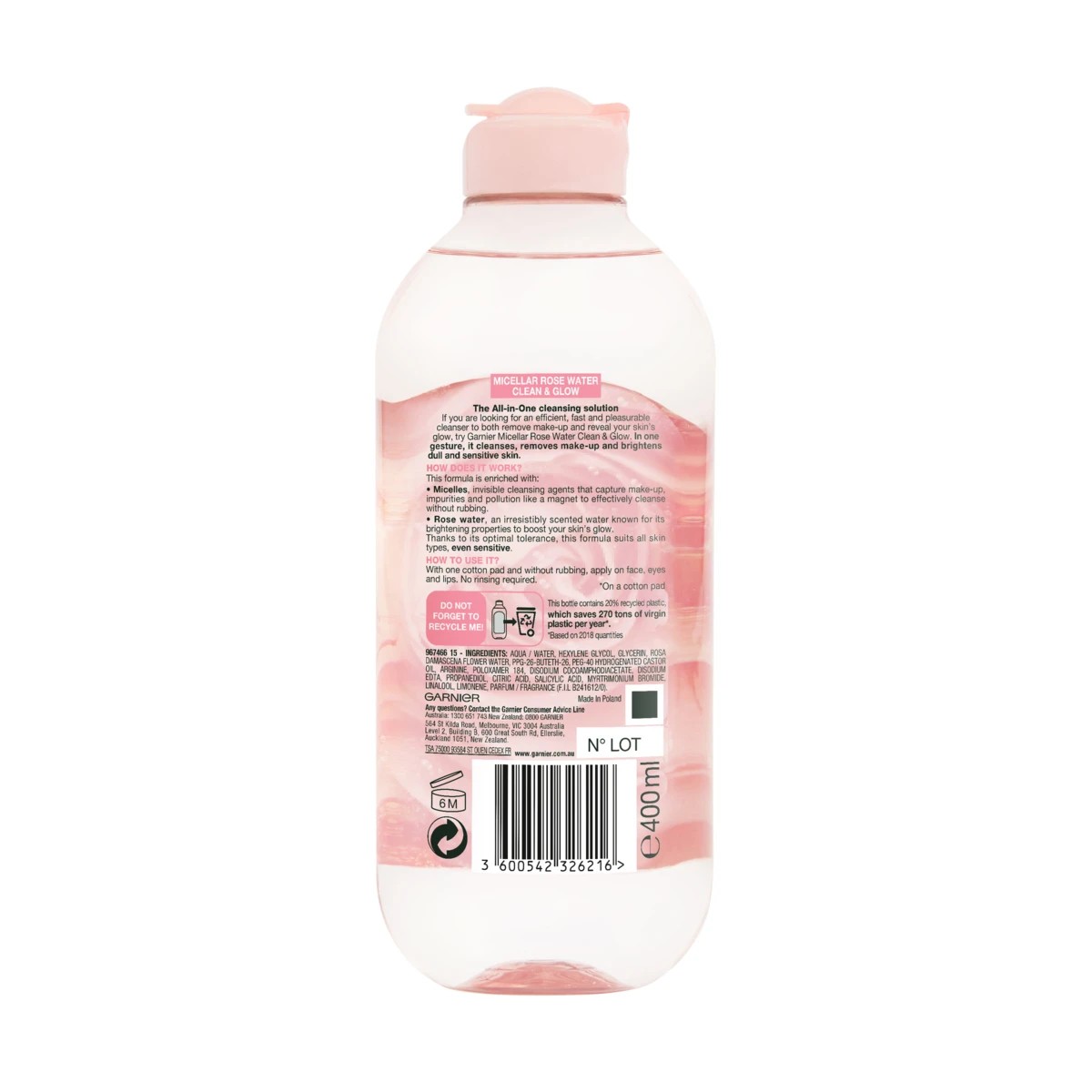 2 Garnier SkinActive Micellar Rose Water 400ml, 2 of 5