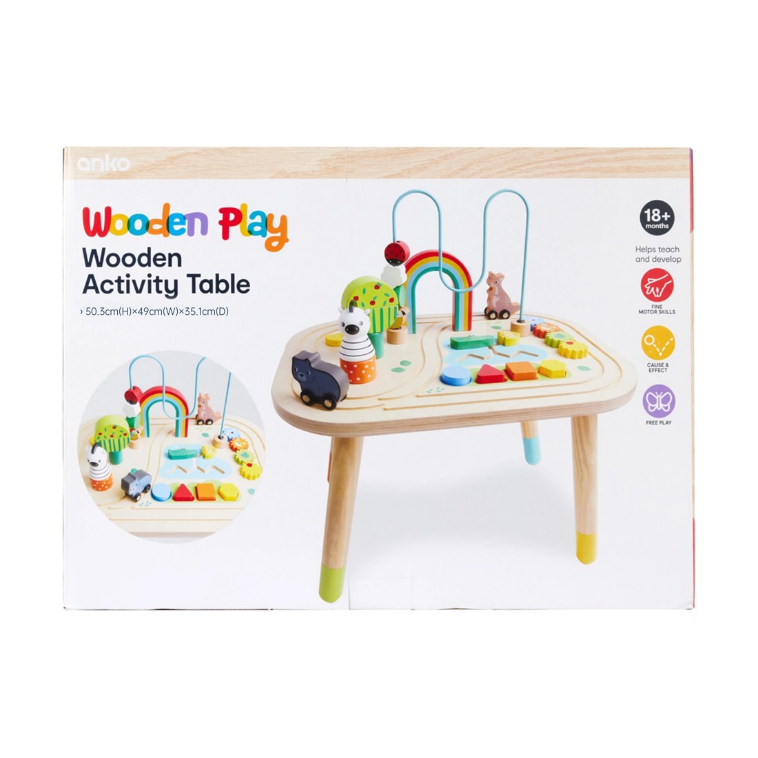 10 Wooden Play: Wooden Activity Table, 10 of 10
