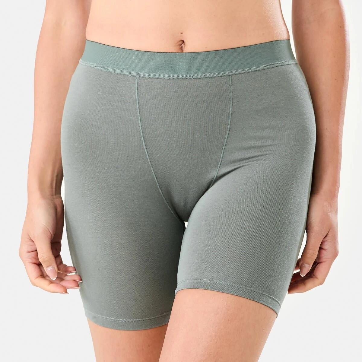 3 2 Pack Bamboo Longline Boyshorts LILY LAVENDER, SMOKEY GREEN, 3 of 7