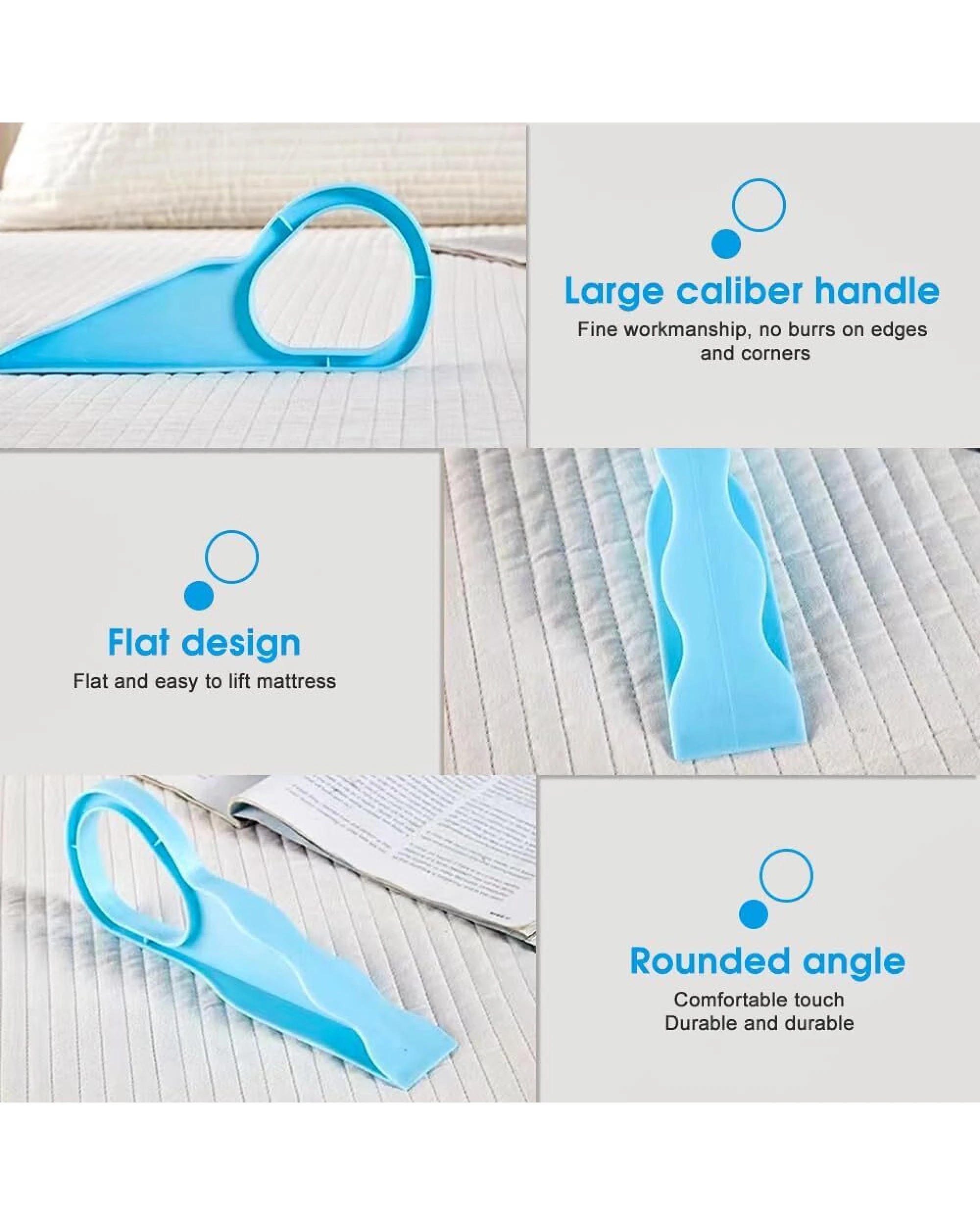 2 BR Home Large Wedge Mattress Lifter Tool for Easy Bed Making, 2 of 7