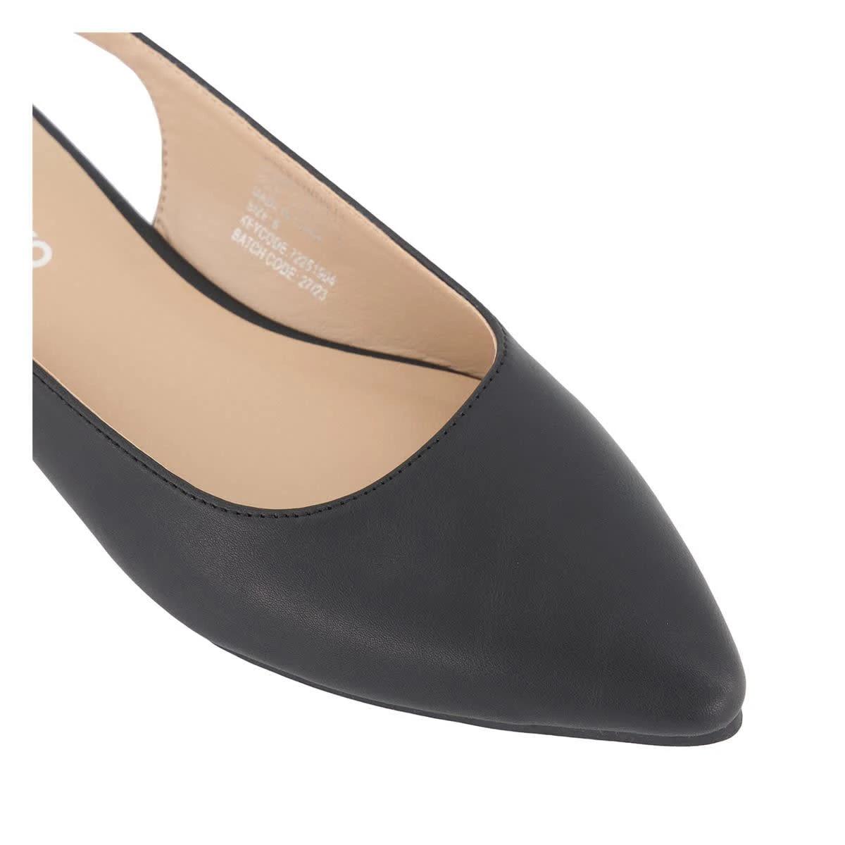 5 Point Toe Ballet Slingback Flats BLACK, 5 of 5