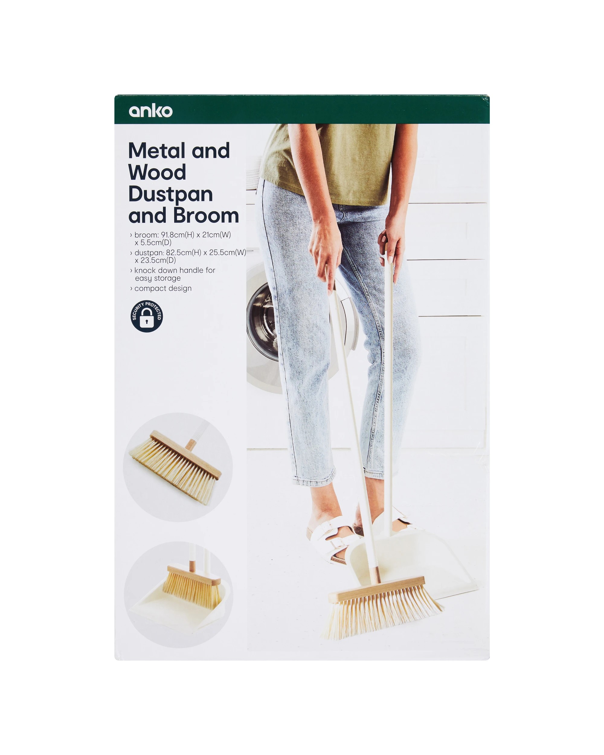 6 Metal and Wood Dustpan and Broom, 6 of 6