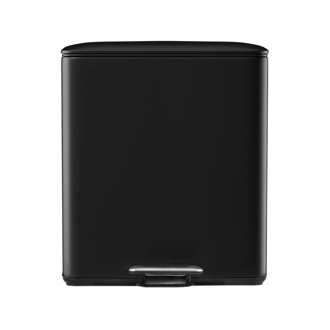 1 Cefito Pedal Bins Rubbish Bin Dual Compartment Waste Recycle Dustbins 40L - Black, 1 of 4
