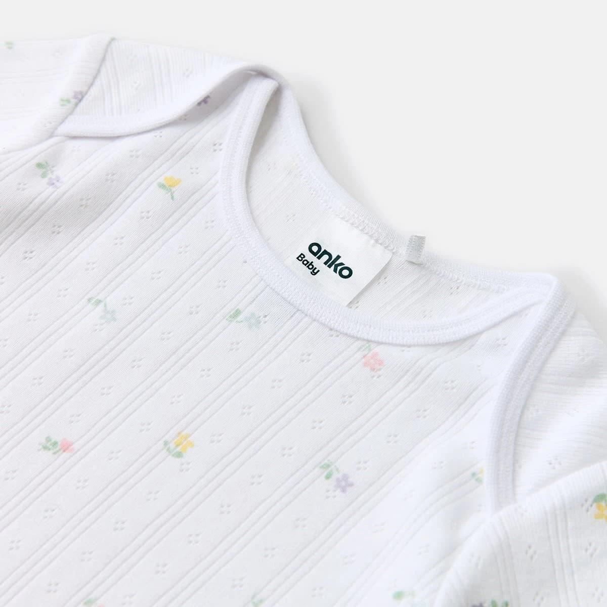 5 2 Piece Long Sleeve Newborn Set WHITE FLORAL, 5 of 5
