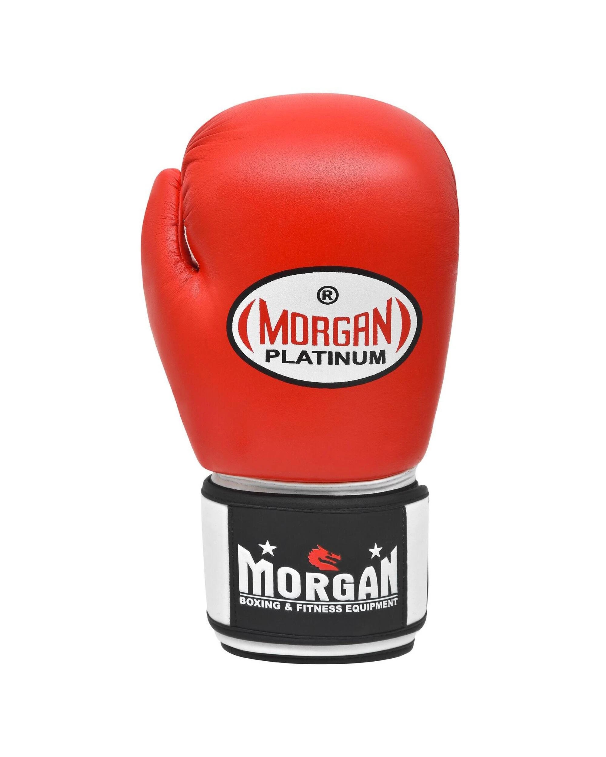 3 Morgan Sports V2 Platinum Leather Sparring Gloves 12oz - Red, 3 of 5