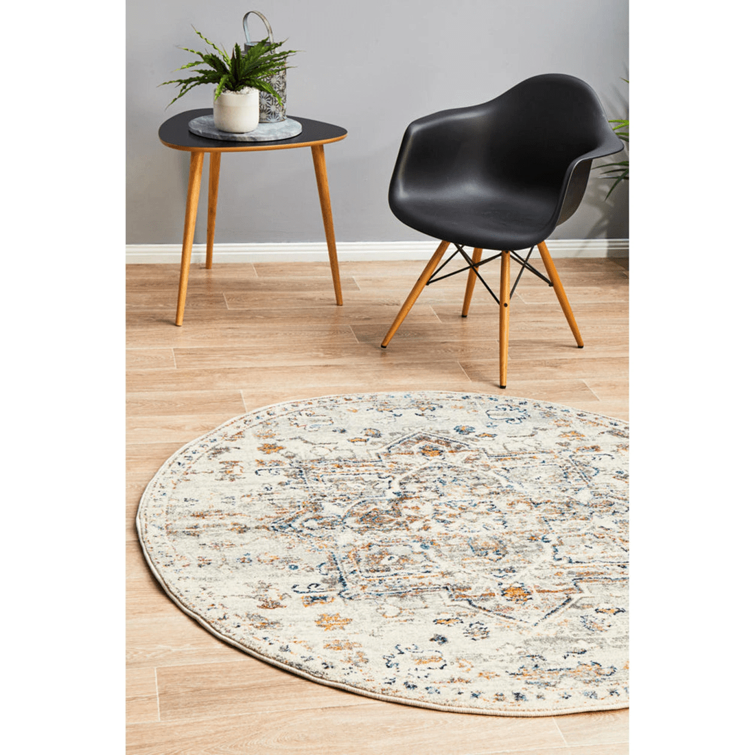 2 Rug Culture Century 911 Silver Round Rug — 150 cm, Power-loomed Polypropylene - Assorted, 2 of 9