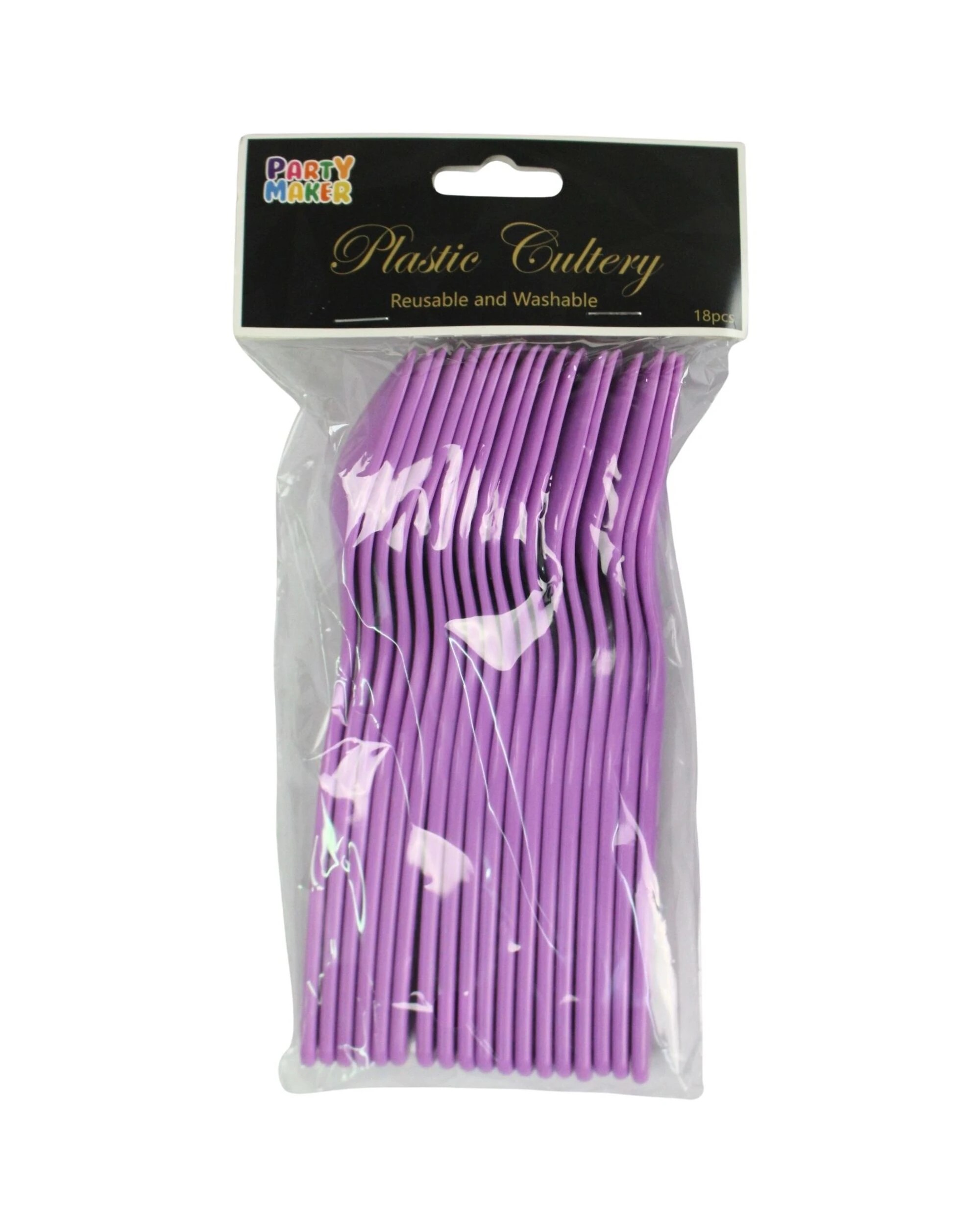 3 Party Maker Light Reusable Plastic Spoons Pack of 18 - Purple, 3 of 4