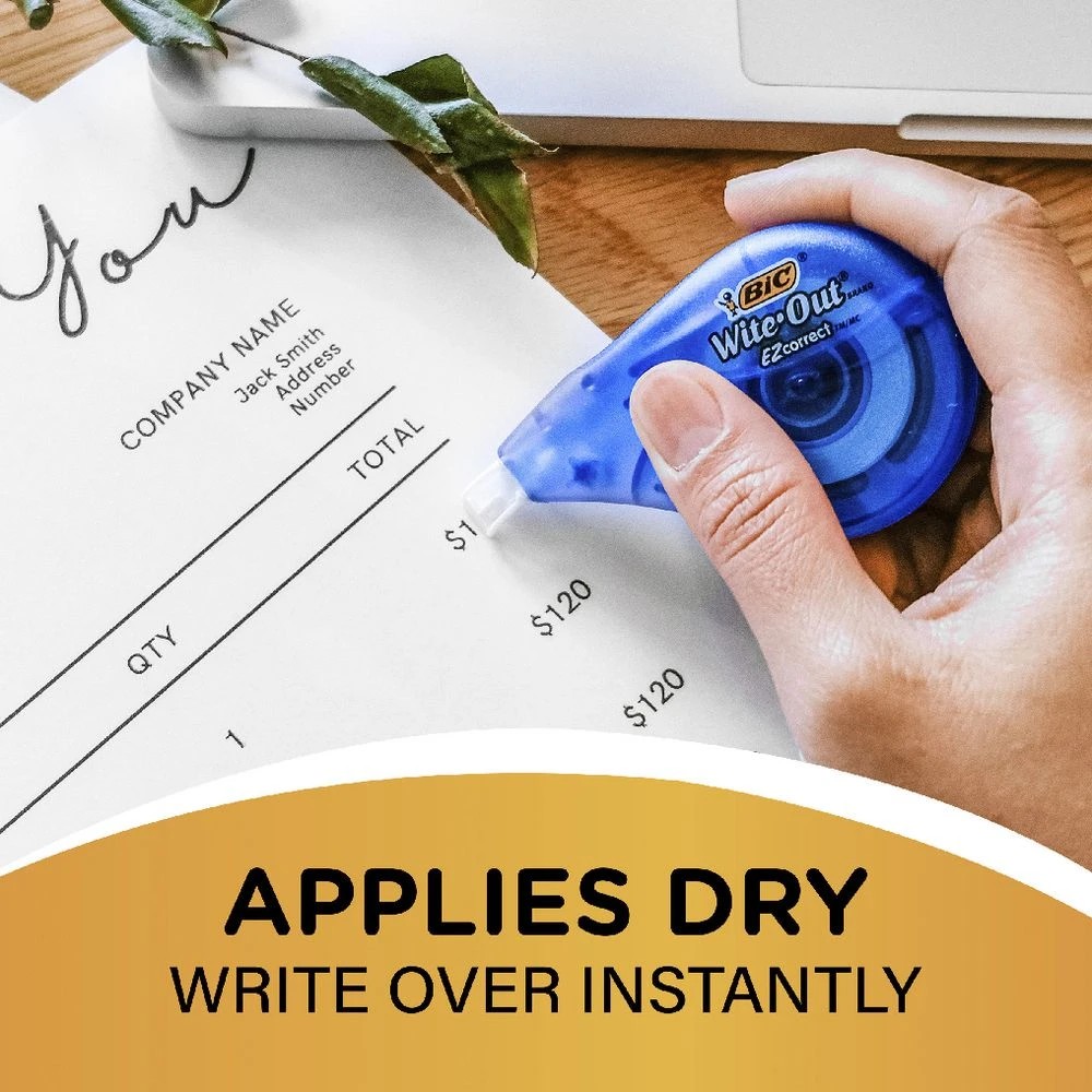 8 BIC EZ Wite-Out Correction Tape 4.2mmx12m 10 Pack, 8 of 9