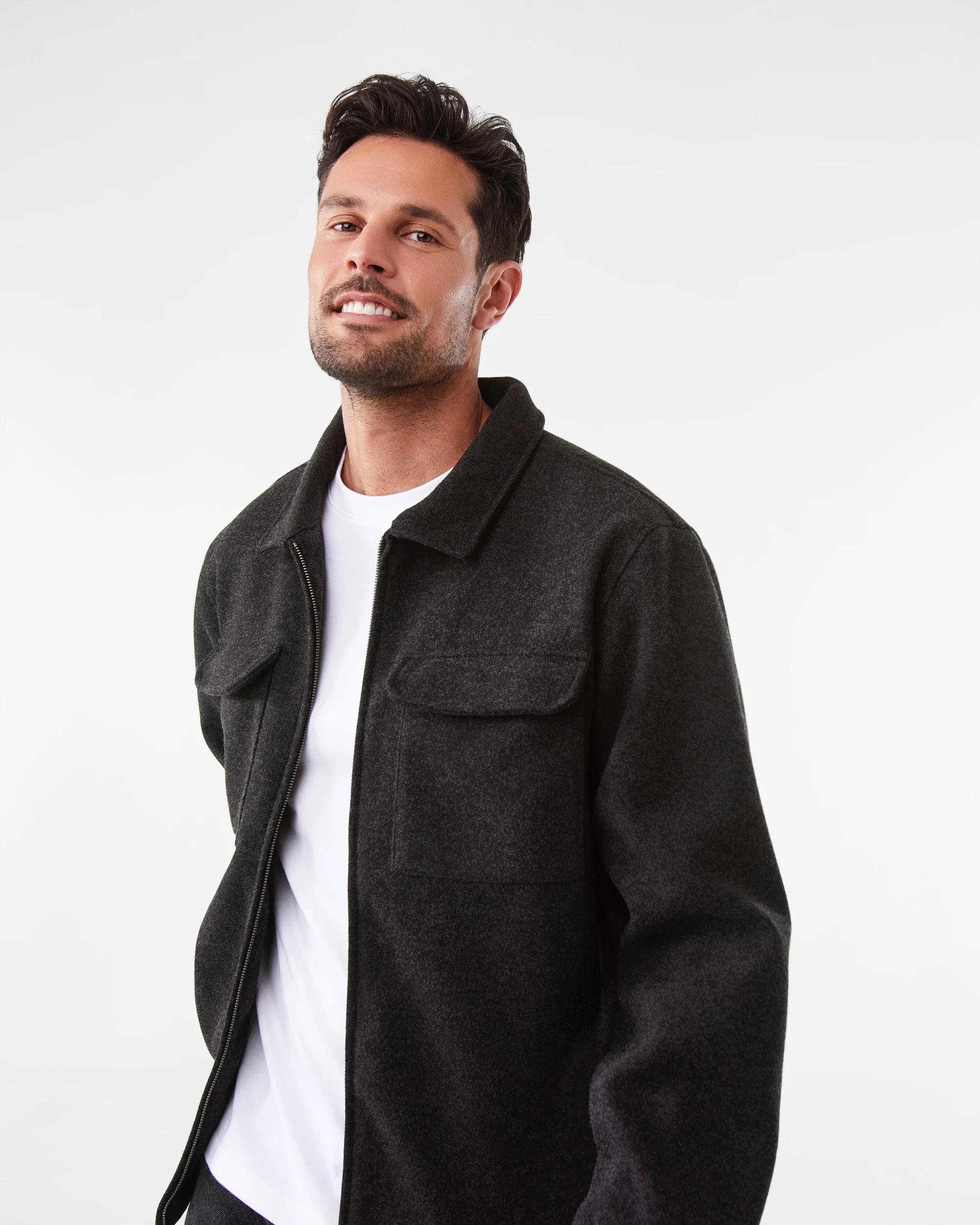 5 Melton Shacket Gry Chmrle, 5 of 7