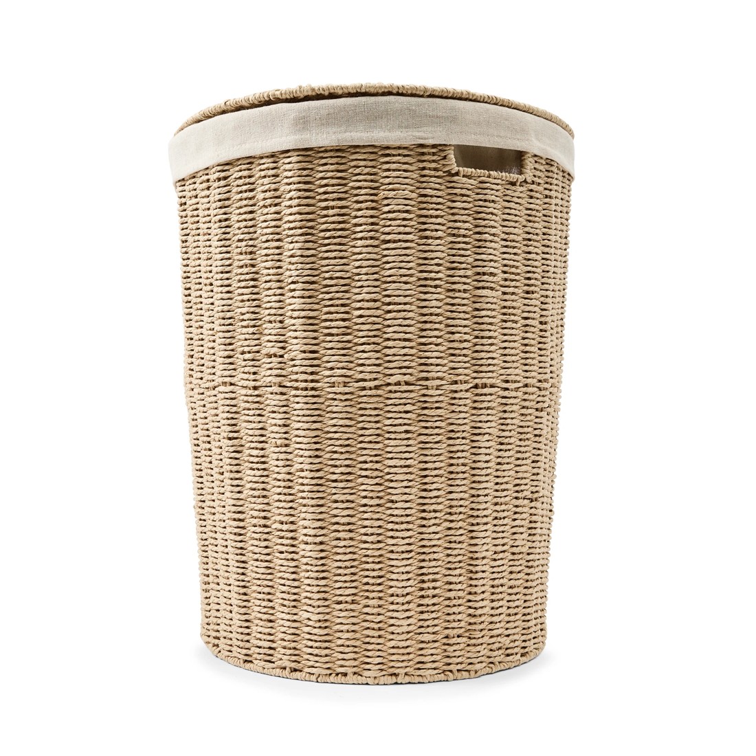 2 Round Paper Rope Hamper with Lid - Beige, 2 of 9