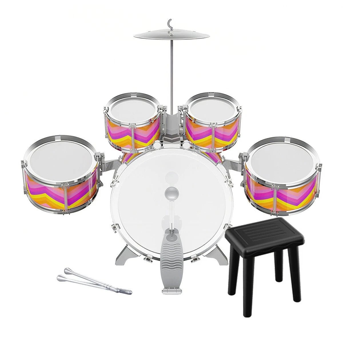 4 AUSWAY Jazz Drum Play Set Kids Childrens Musical Educational, 4 of 4