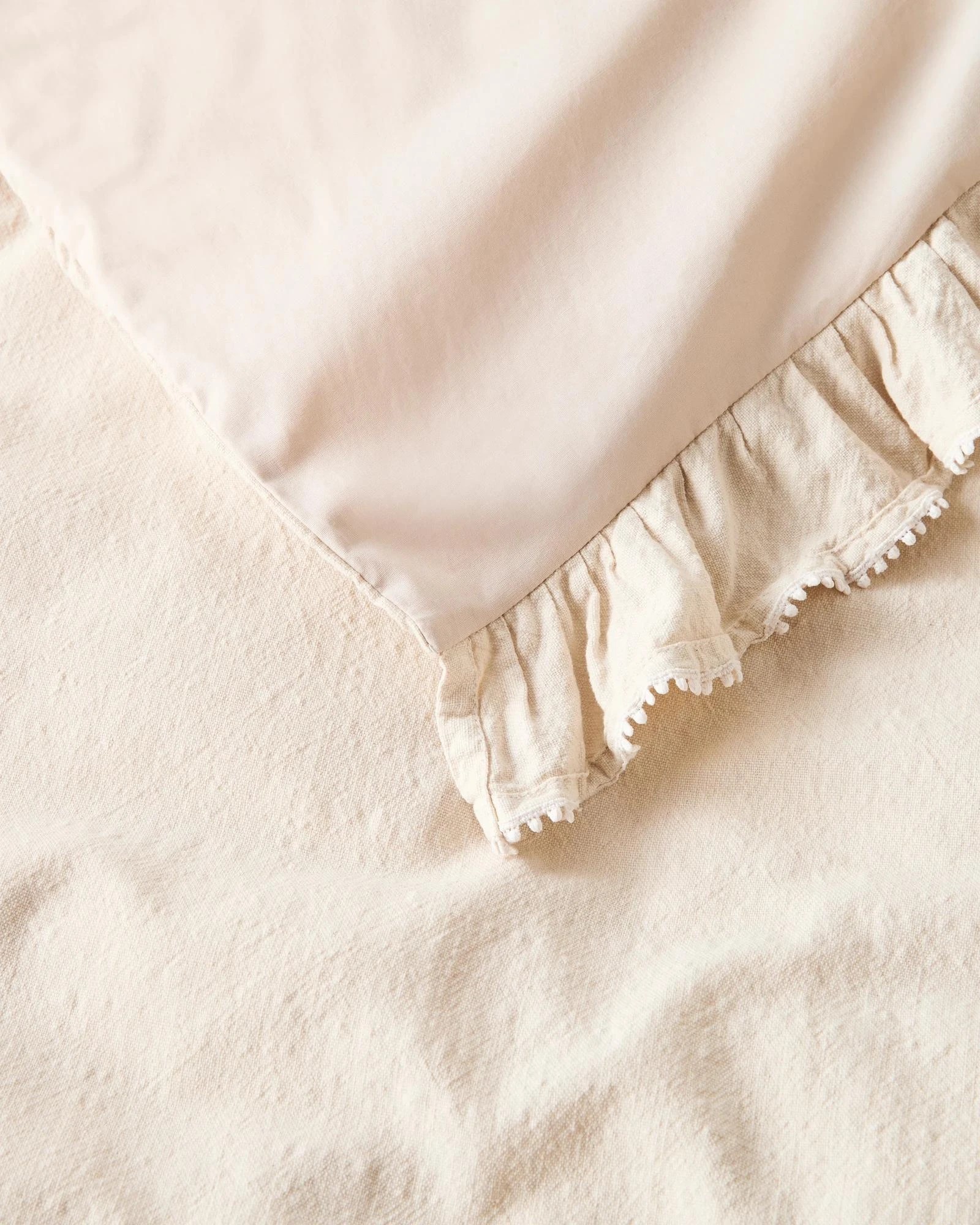 3 Target Kiara Australian Cotton Textured Stonewash Ruffle Quilt Cover Set - Queen Bed - Natural, 3 of 3