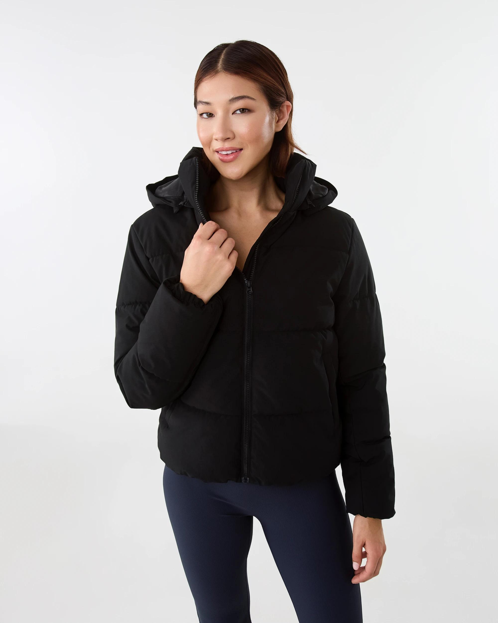 2 Active Womens Core Puffer Jacket Black, 2 of 9