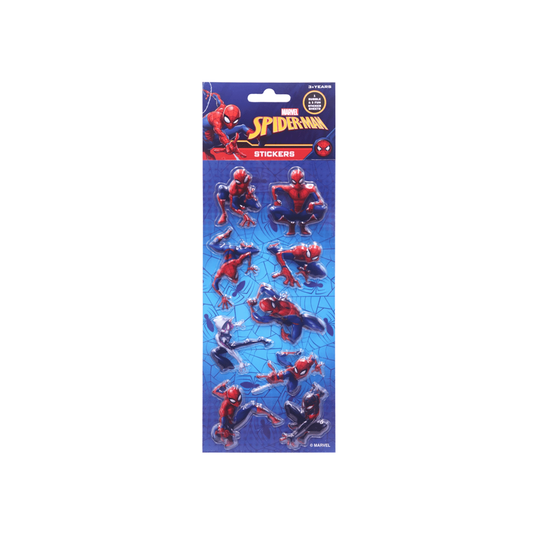 1 Spider-man Bubble Stickers 3 Pack
 - Multi, 1 of 2
