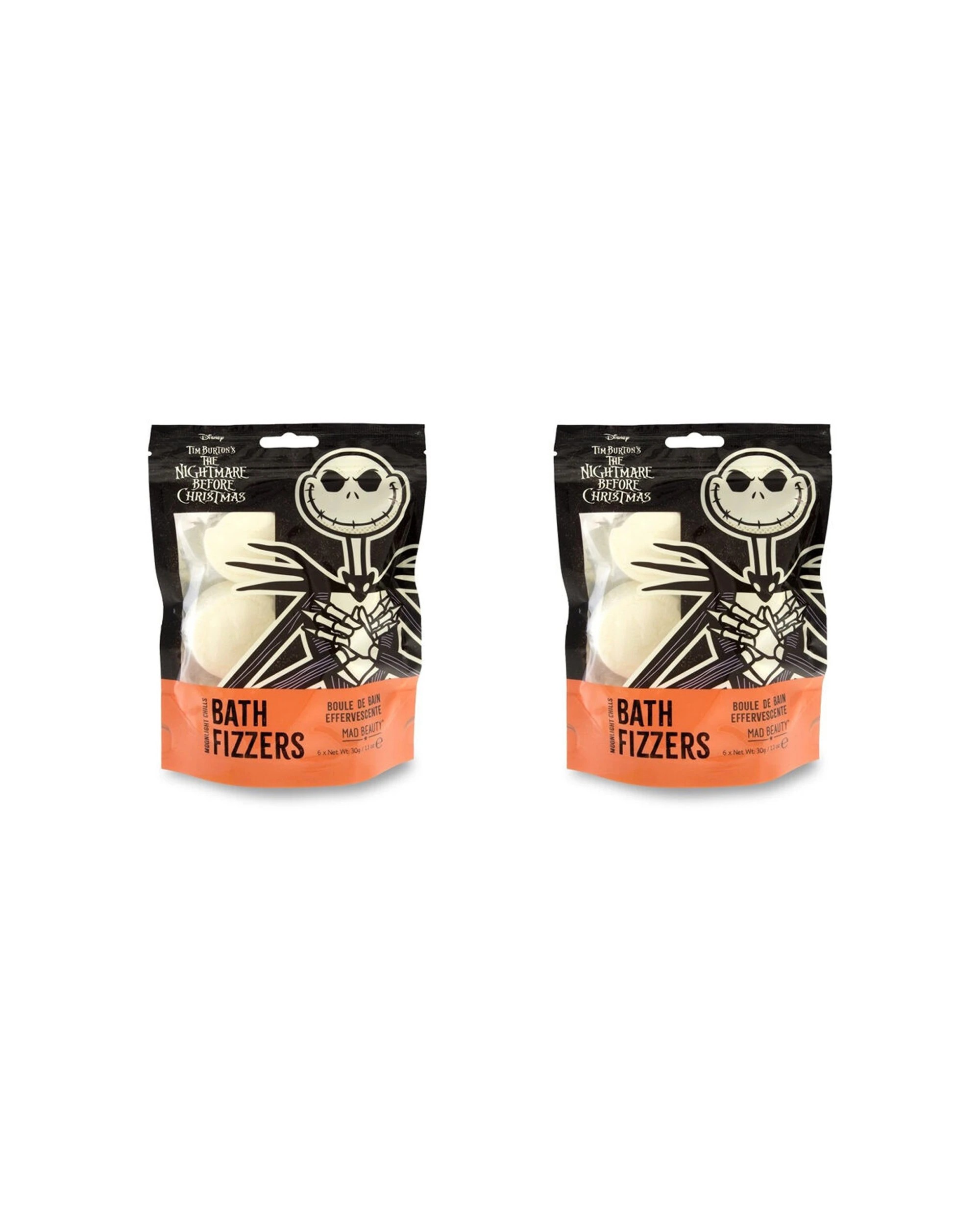 1 Disney Nightmare Before Christmas Scented Bath Fizzers Passionfruit 180g 2 Pack - Multi, 1 of 4
