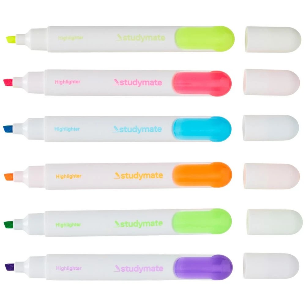 2 Studymate Grip Highlighters Assorted 6 Pack, 2 of 9