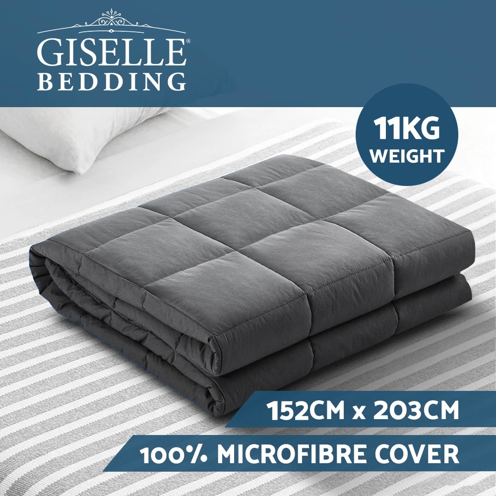 2 Giselle Weighted Blanket 11KG Adult - Grey, 2 of 6
