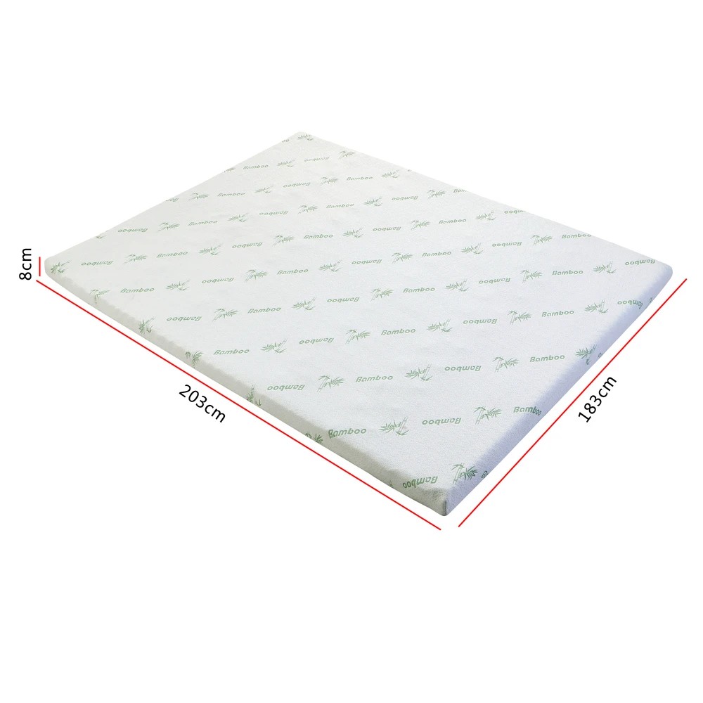 2 Starry Eucalypt Memory Foam Mattress Topper 7-Zone 8cm - King Bed, 2 of 5