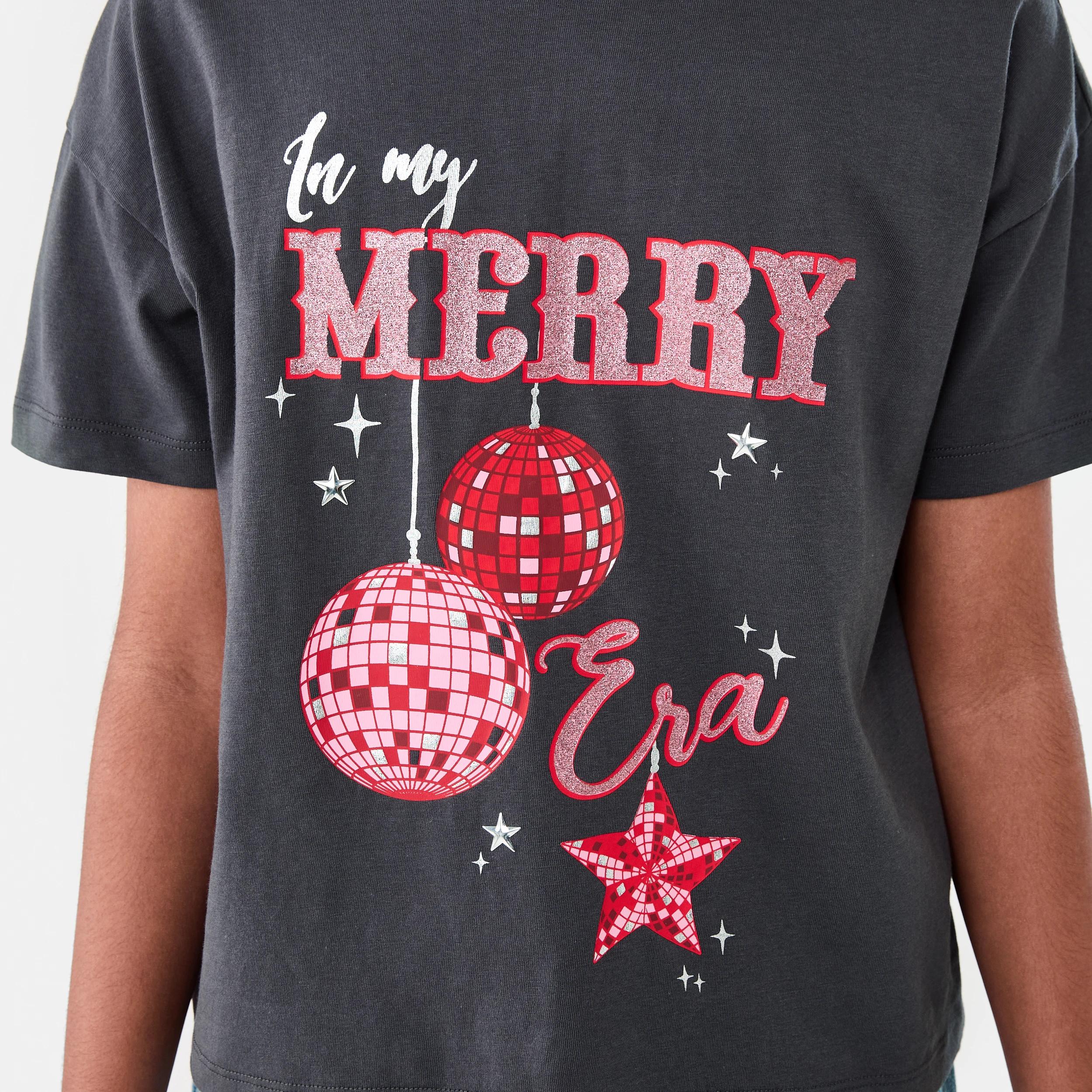 4 Christmas Embellished T-shirt Merry Era, 4 of 6