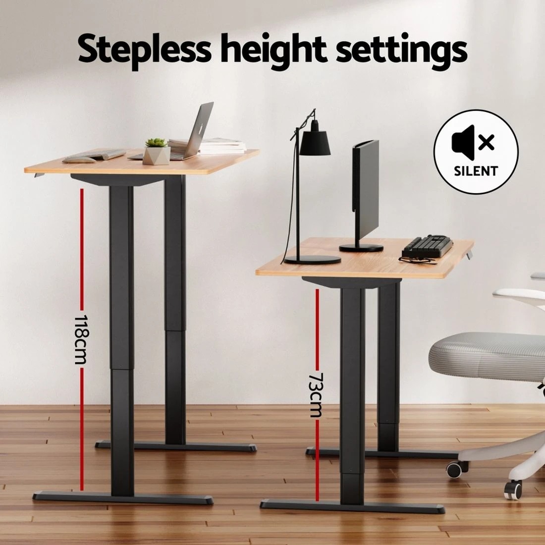 7 120CM Artiss Electric Standing Desk Sit Stand Desks Home Office Computer Desk - Brown, 7 of 7