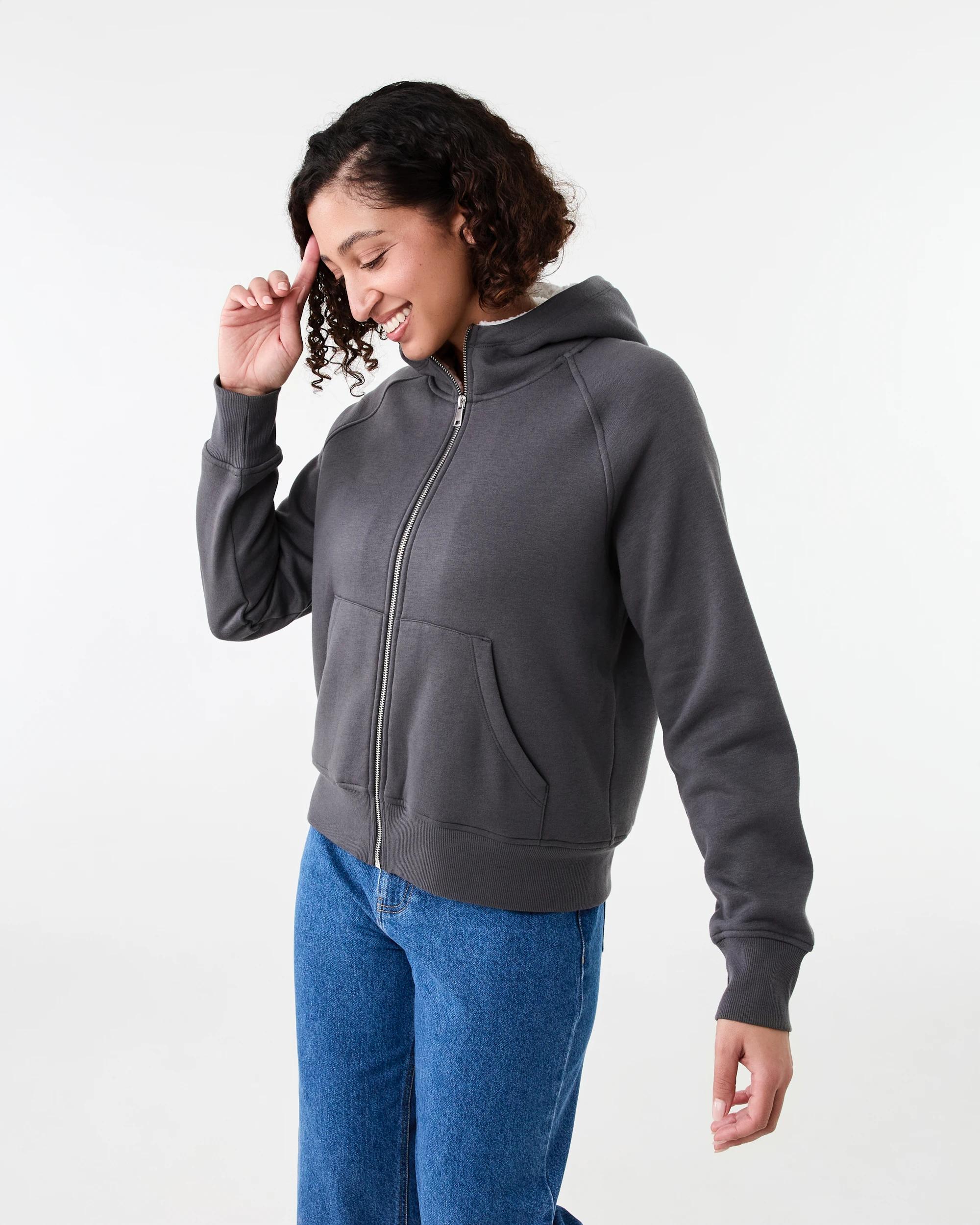 3 Long Sleeve Sherpa Zip Through Hoodie Magnet, 3 of 8