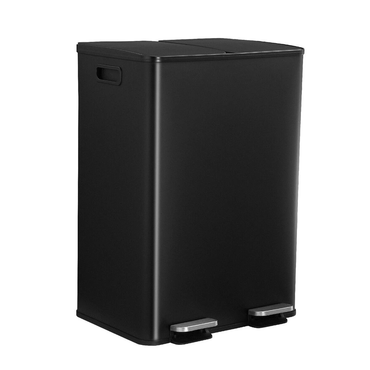 2 Maxkon 60L Rubbish Bin Dual Compartment Pedal Garbage Can Recycling Waste Stainless Steel Trashcan Soft Closing Lid, 2 of 3
