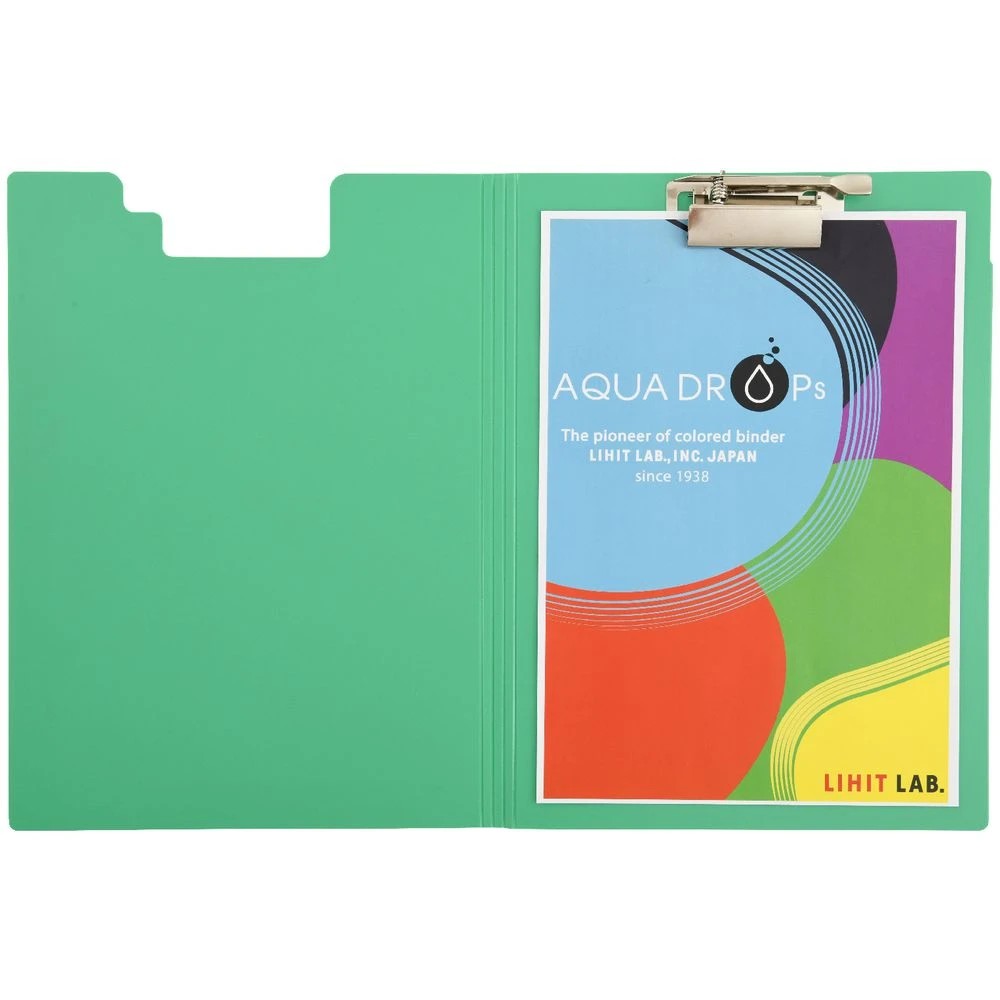 3 Aqua Drops Clipfolder A4 Vivid Green, 3 of 4