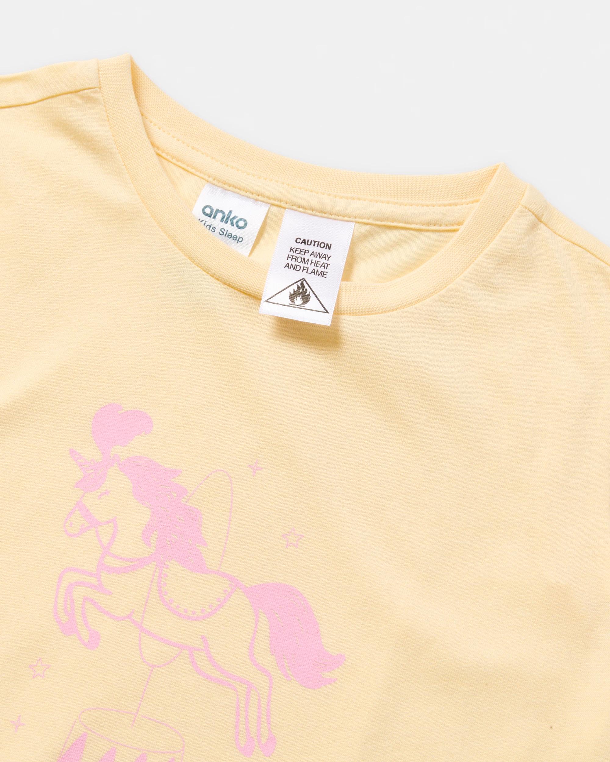 6 Knit Pyjama Set Ylw Unicrn, 6 of 7