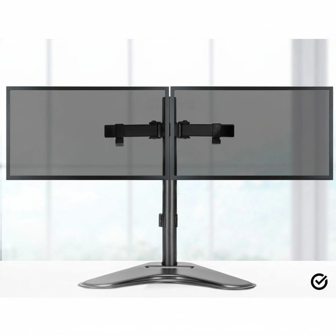 7 Artiss Monitor Stand Arm Dual HD LED TV Freestanding Mount Holder 2 Arm Display - Black, 7 of 8
