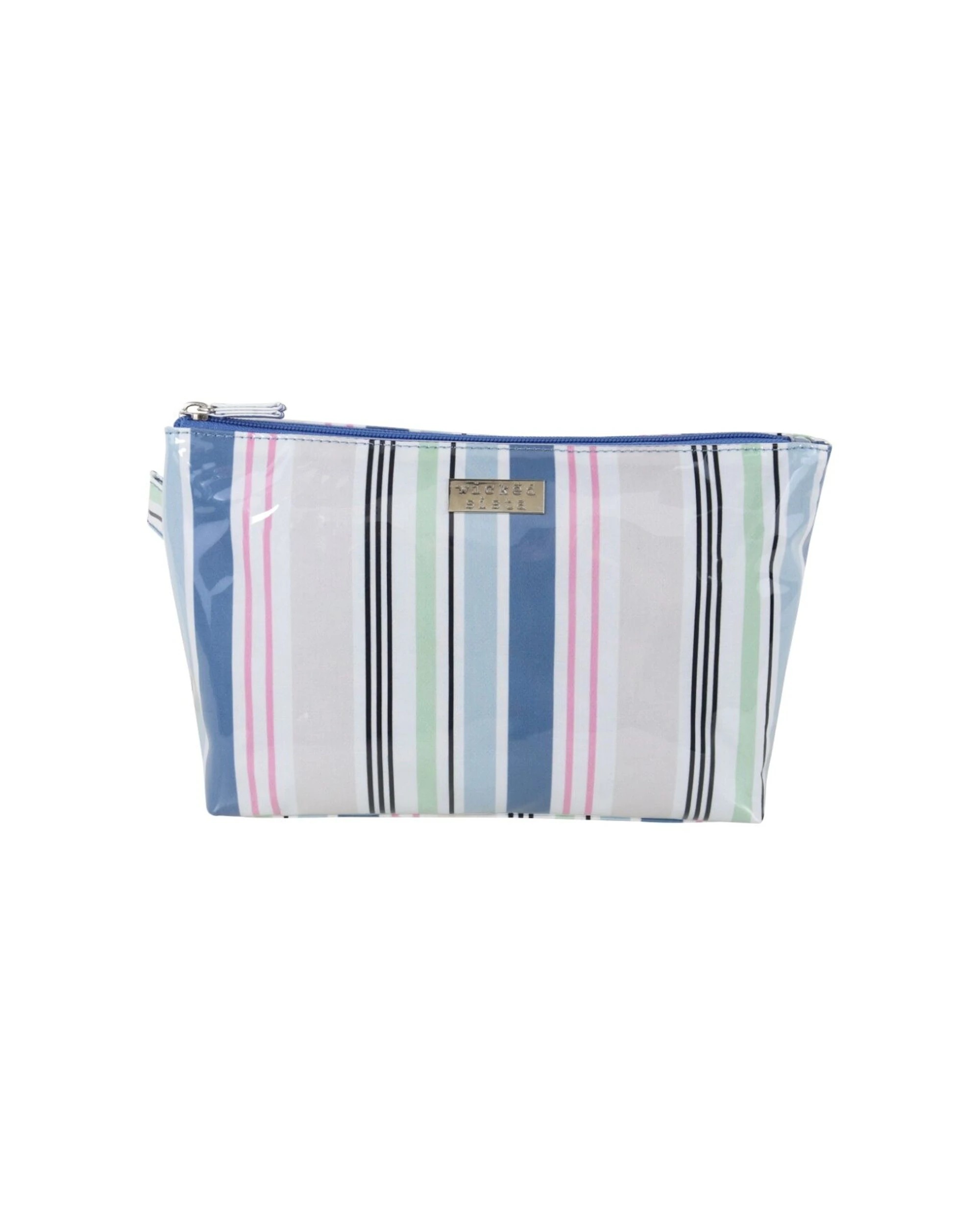 1 Wicked Sista Anderson Stripe Large Luxe Cosmetic Waterproof Makeup Bag - Multi, 1 of 2