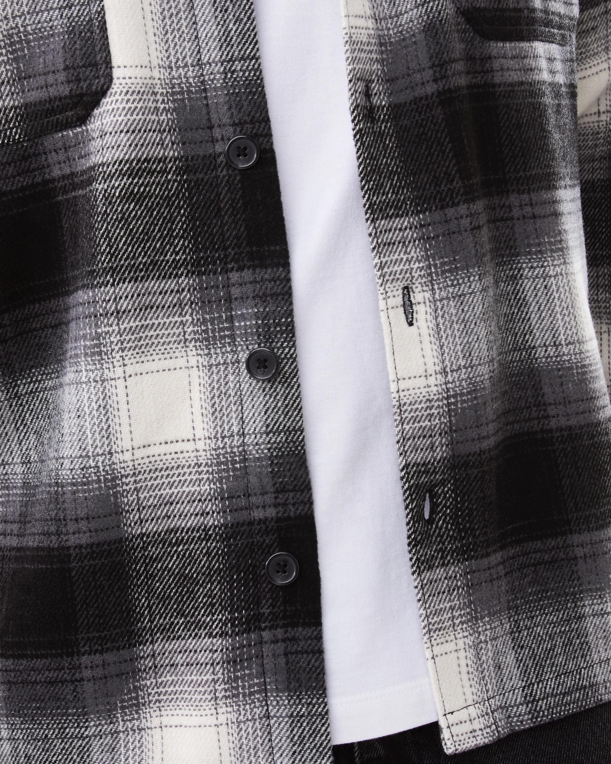 9 Long Sleeve Check Overshirt Blk Check, 9 of 9