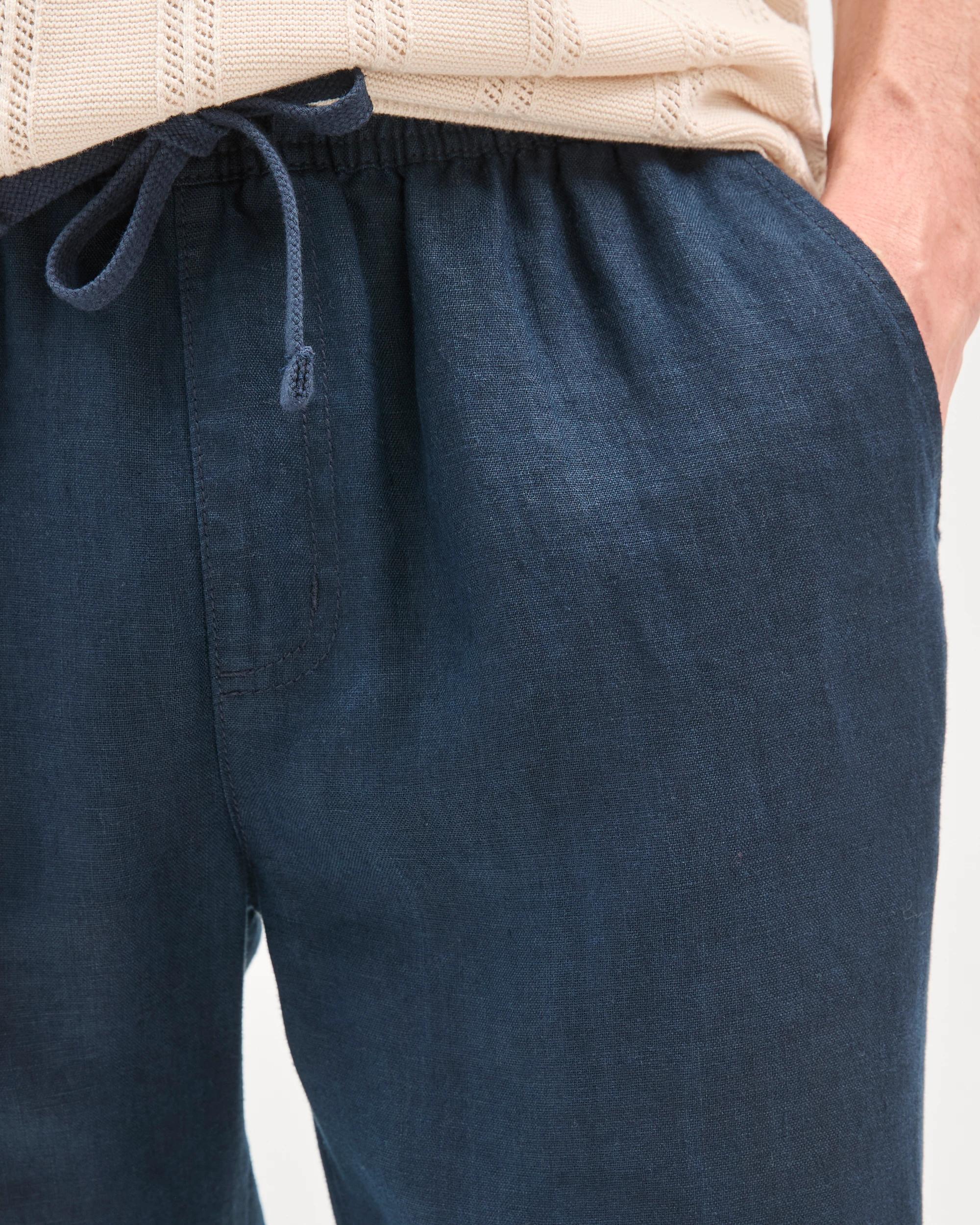 6 Target Man European Linen Full Length Pants NAVY, 6 of 7