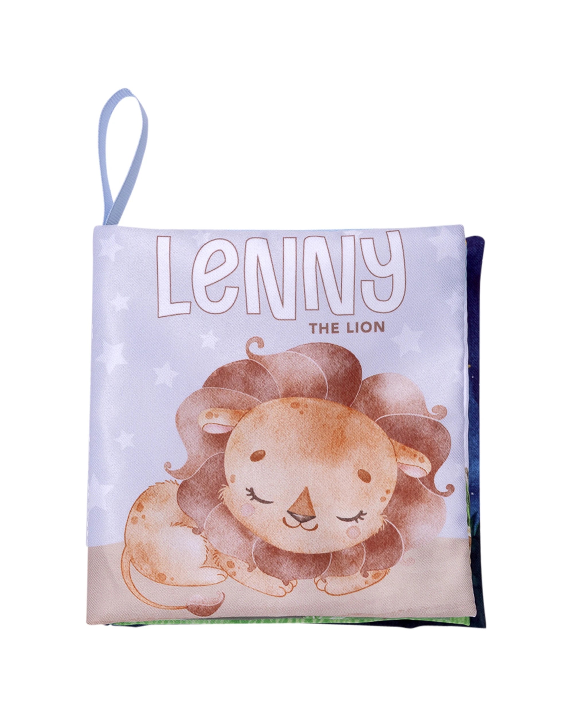 1 Splosh Baby Lion Soft Cloth Book Polyester Early Learning Sensory Educational - Blue, 1 of 3